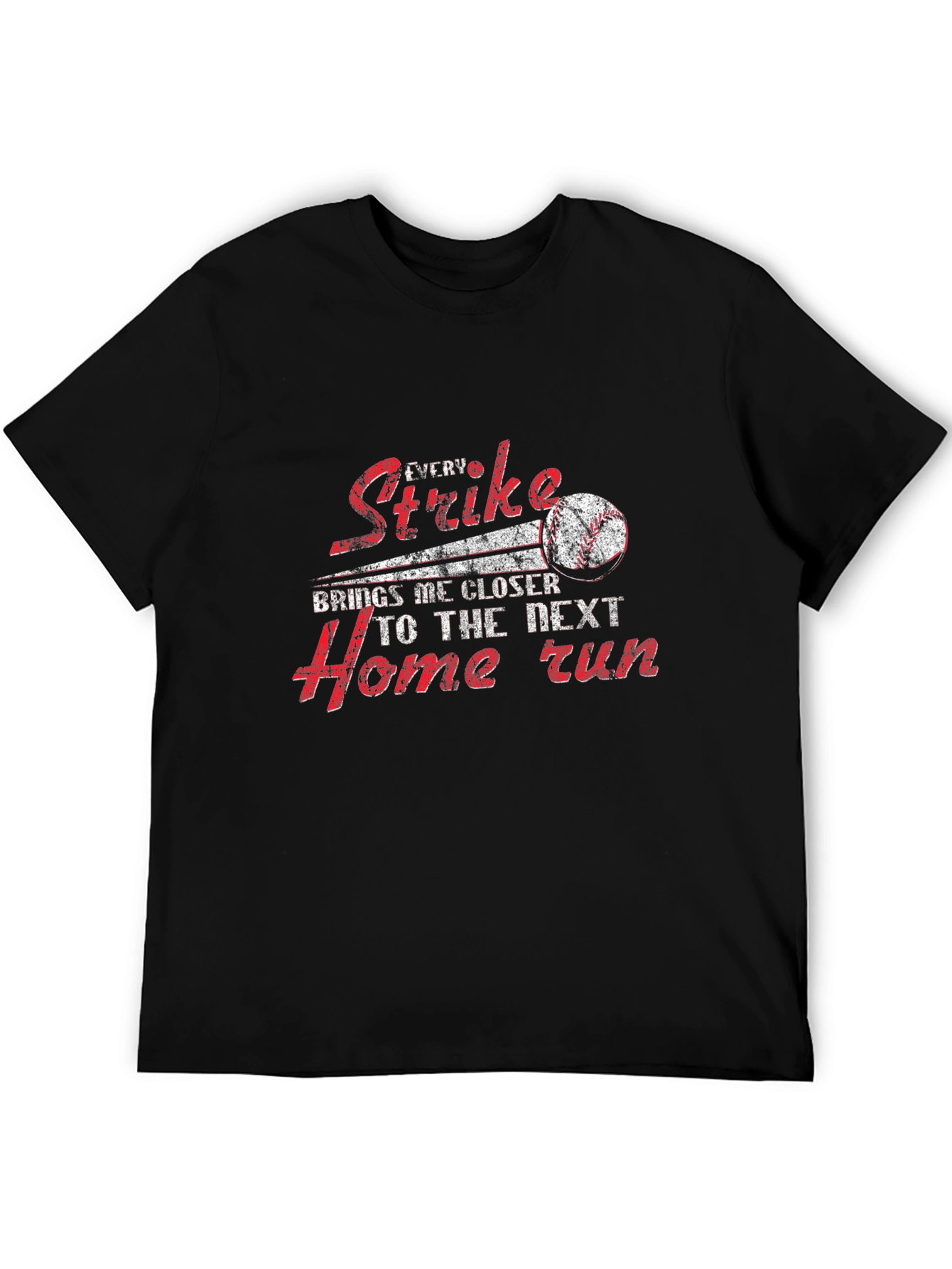Baseball Strike Home Run Graphic T-Shirt