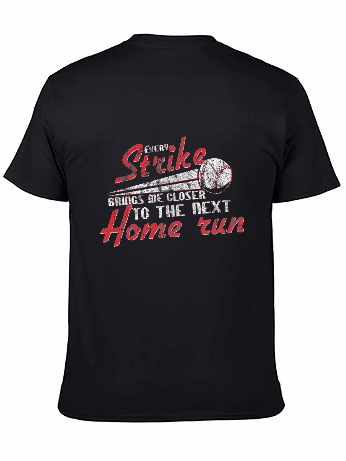 Baseball Strike Home Run Graphic T-Shirt