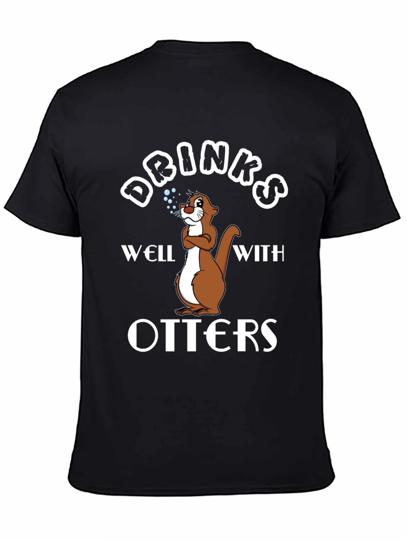 Drinks Well With Otters Graphic T-Shirt