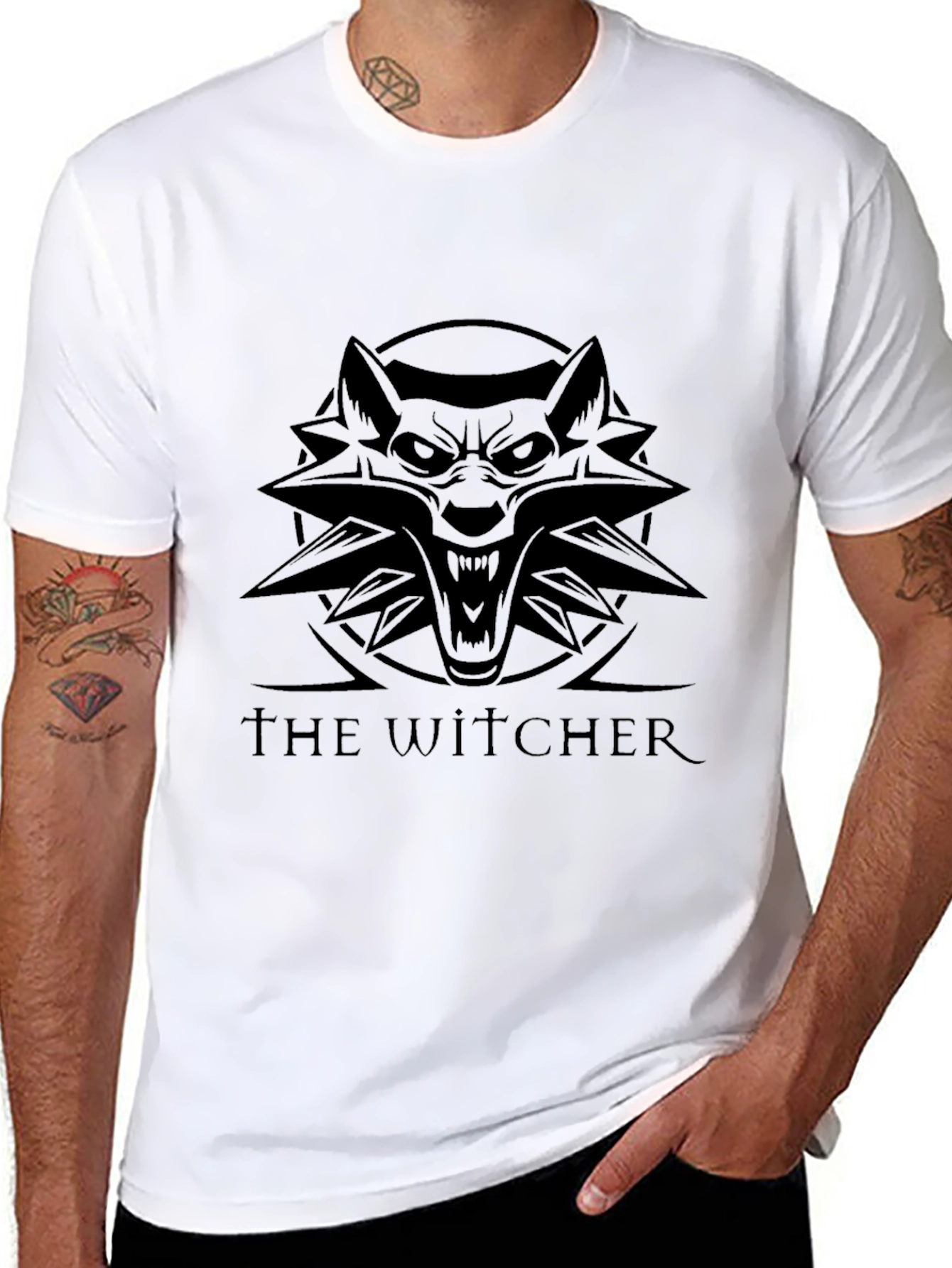 The Witcher T-Shirt - Black Crew Neck Cotton Tee
