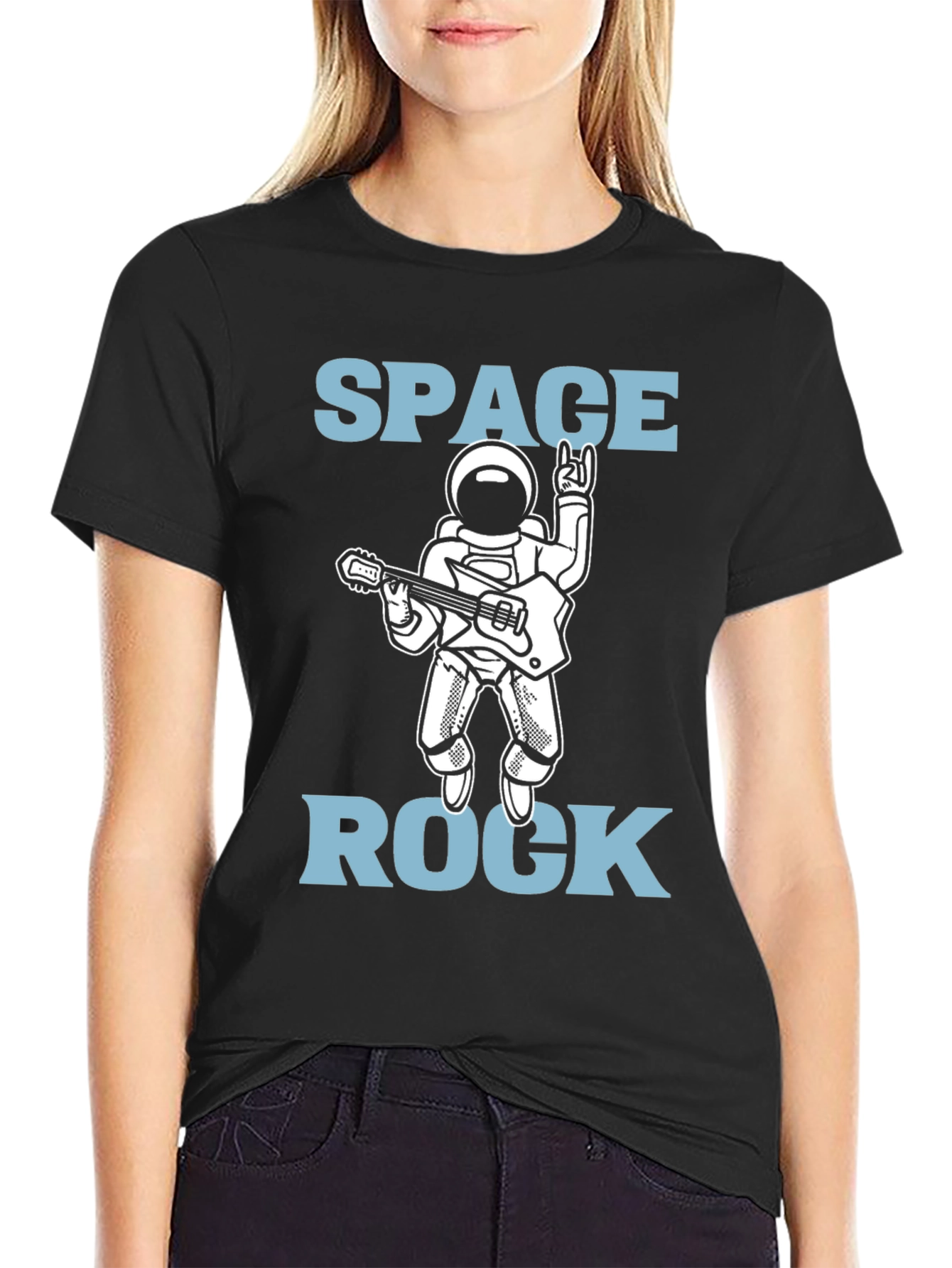 Space Rock Astronaut T-Shirt - Black