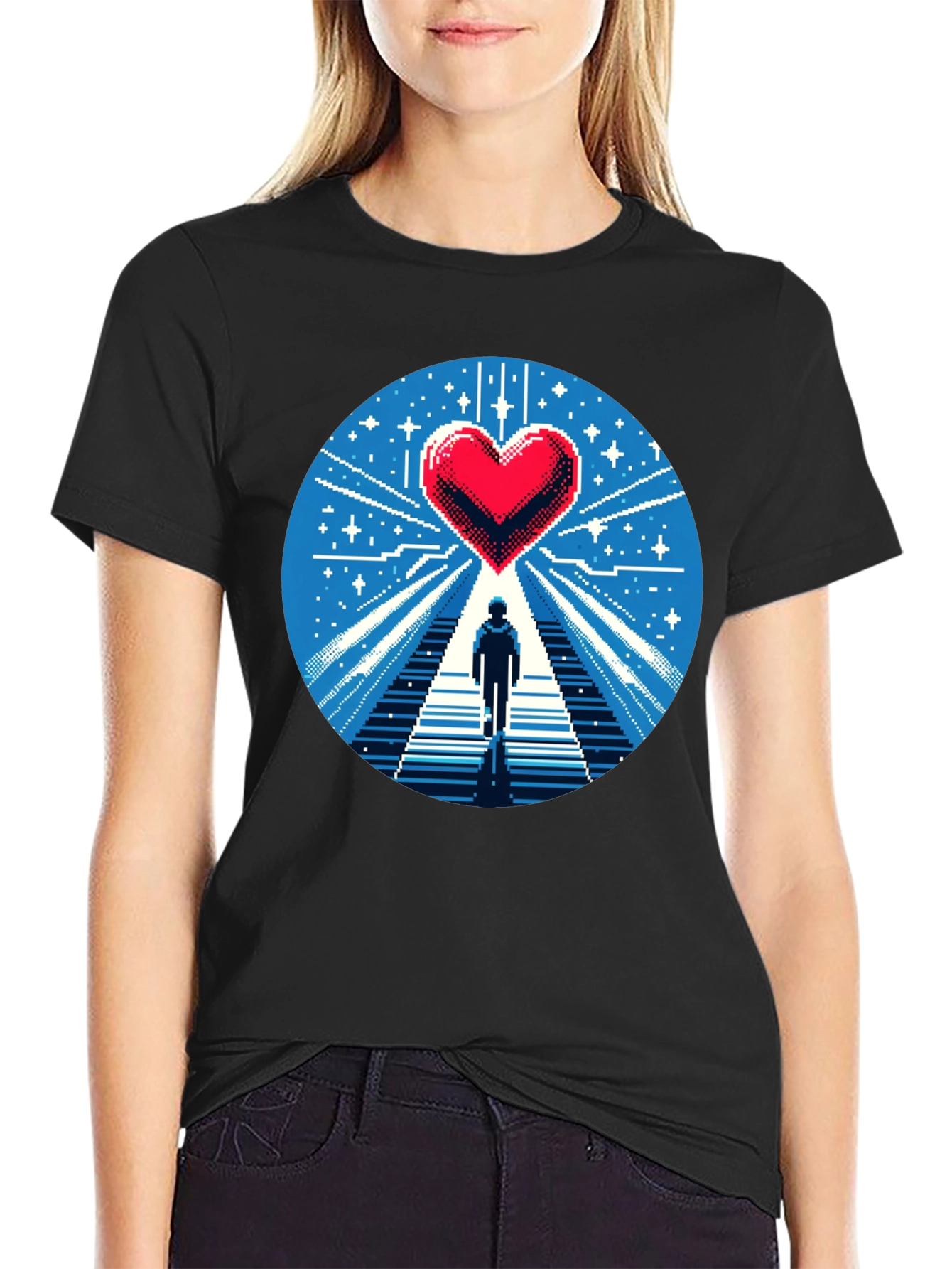 Pixel Heart Journey Graphic Tee