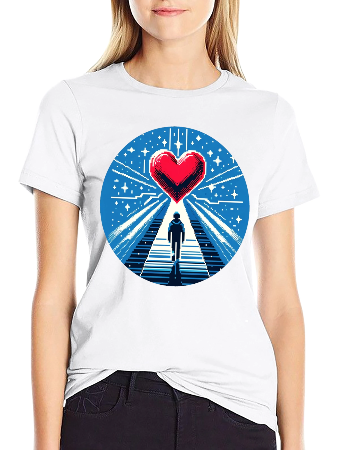 Pixel Heart Journey Graphic Tee