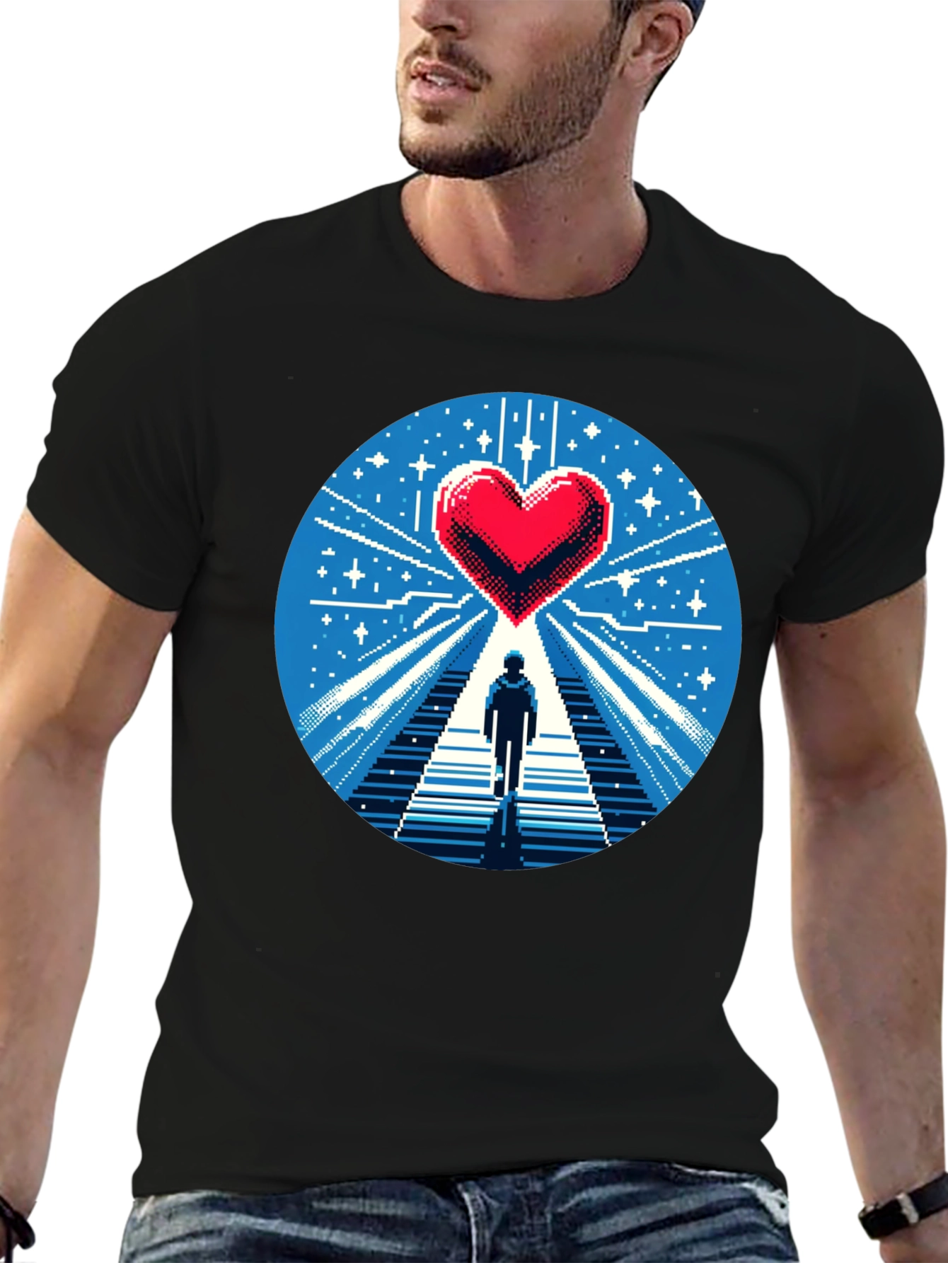 Pixel Heart Journey Graphic Tee