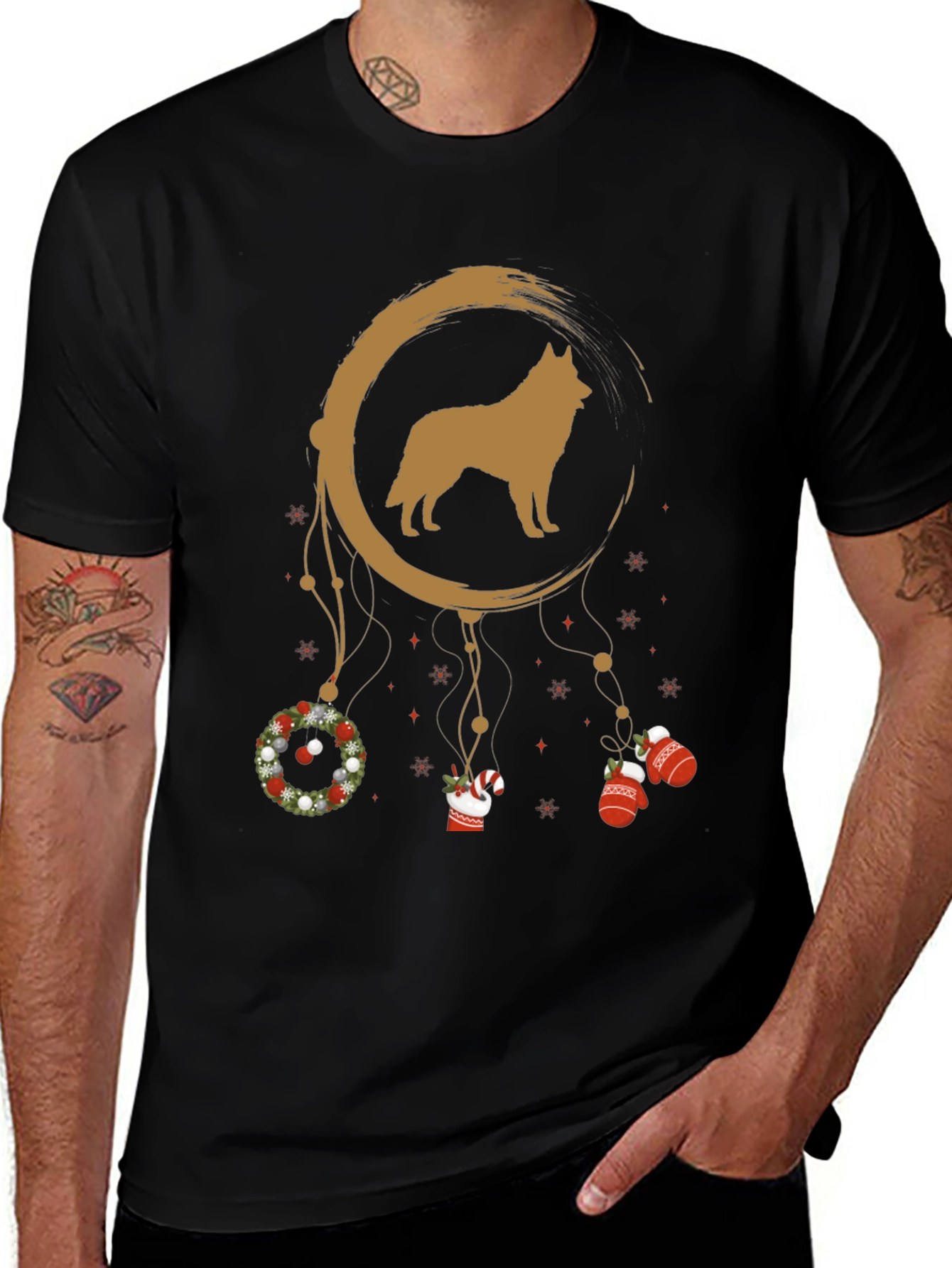Dog Dreamcatcher Christmas T-Shirt