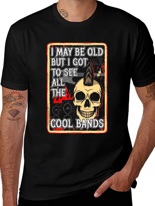 Cool Bands Graphic Tee - Punk Rock Skull