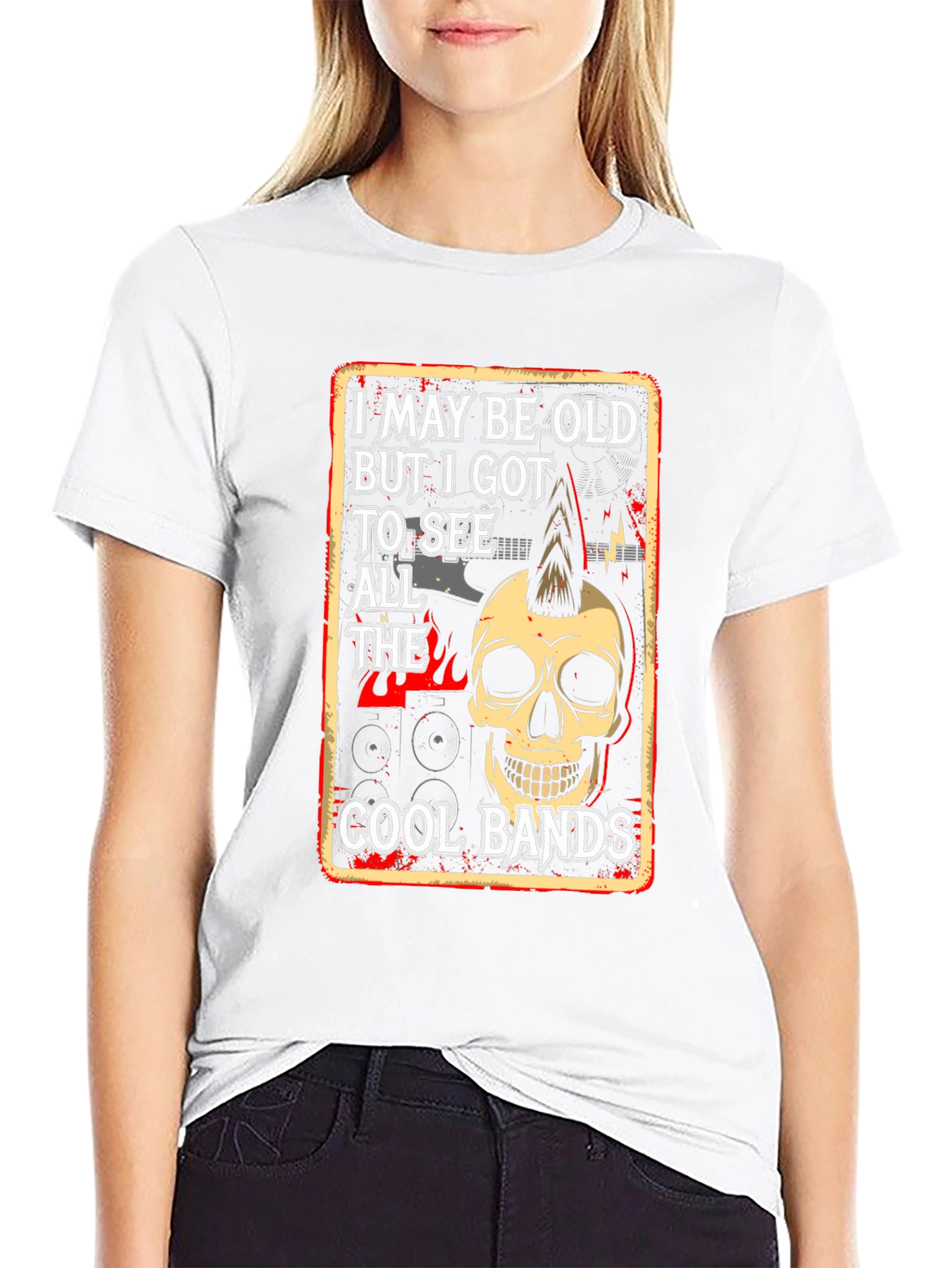 Cool Bands Graphic Tee - Punk Rock Skull