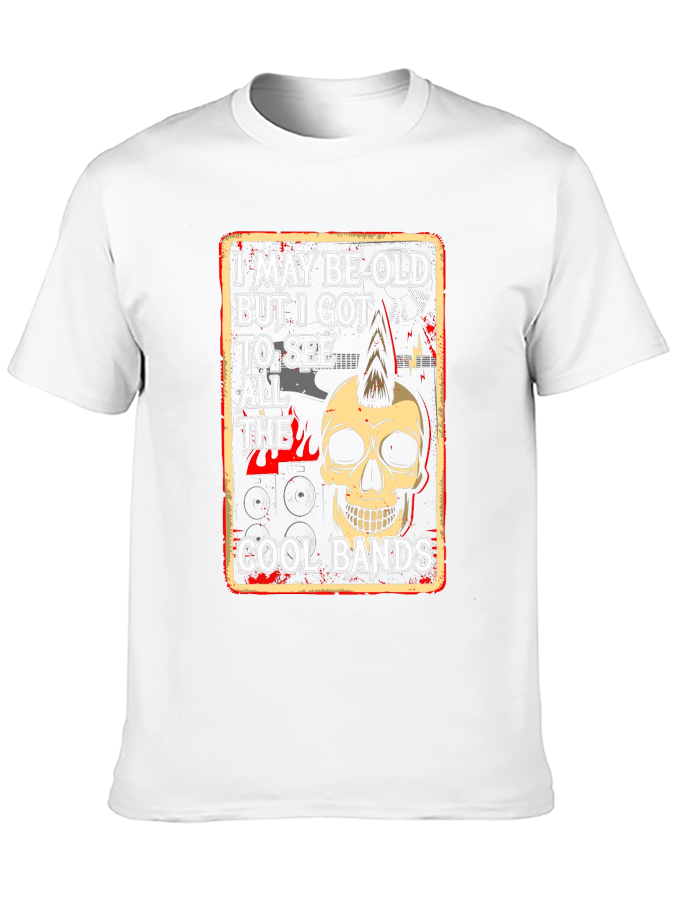 Cool Bands Graphic Tee - Punk Rock Skull