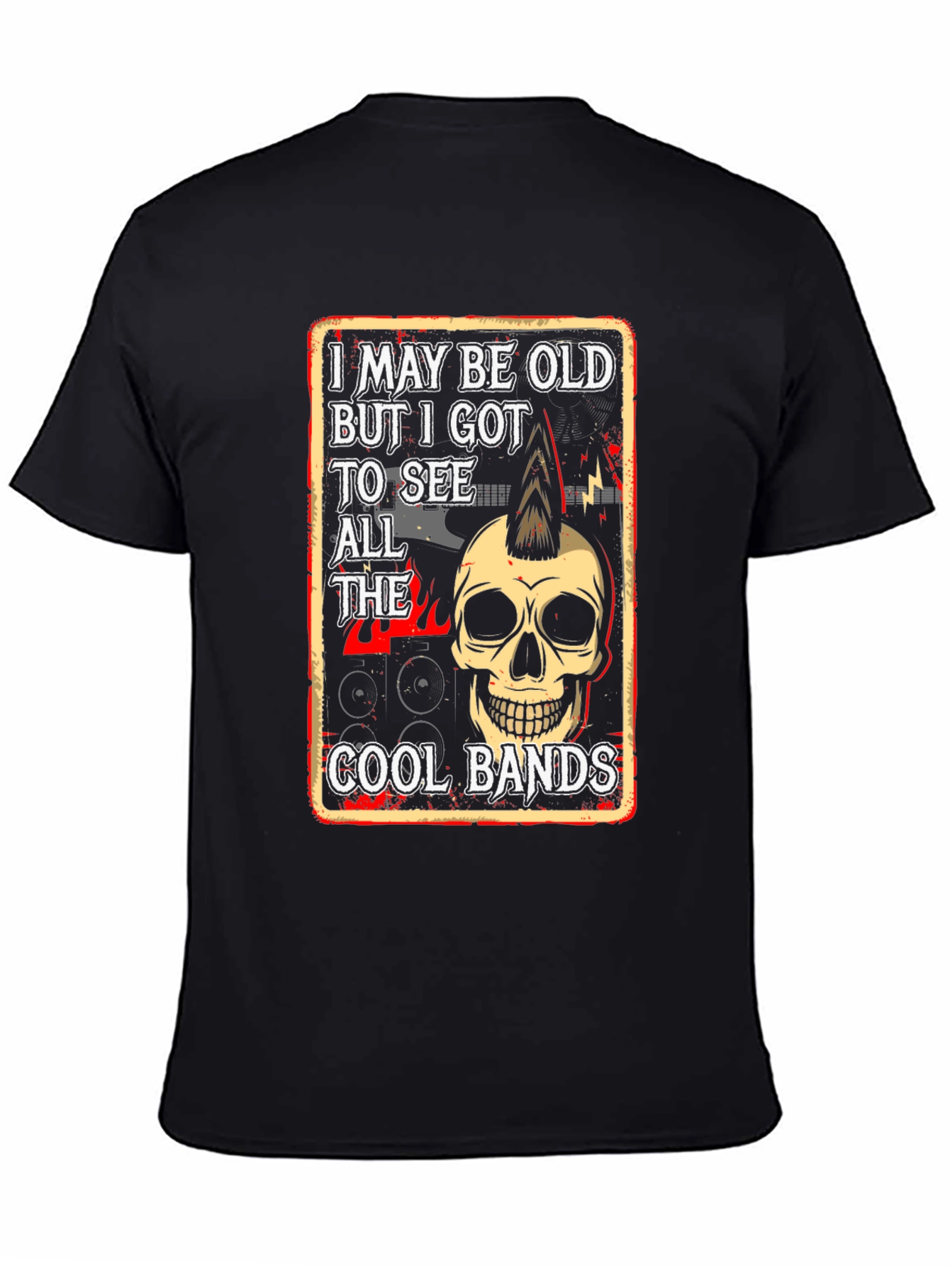 Cool Bands Graphic Tee - Punk Rock Skull
