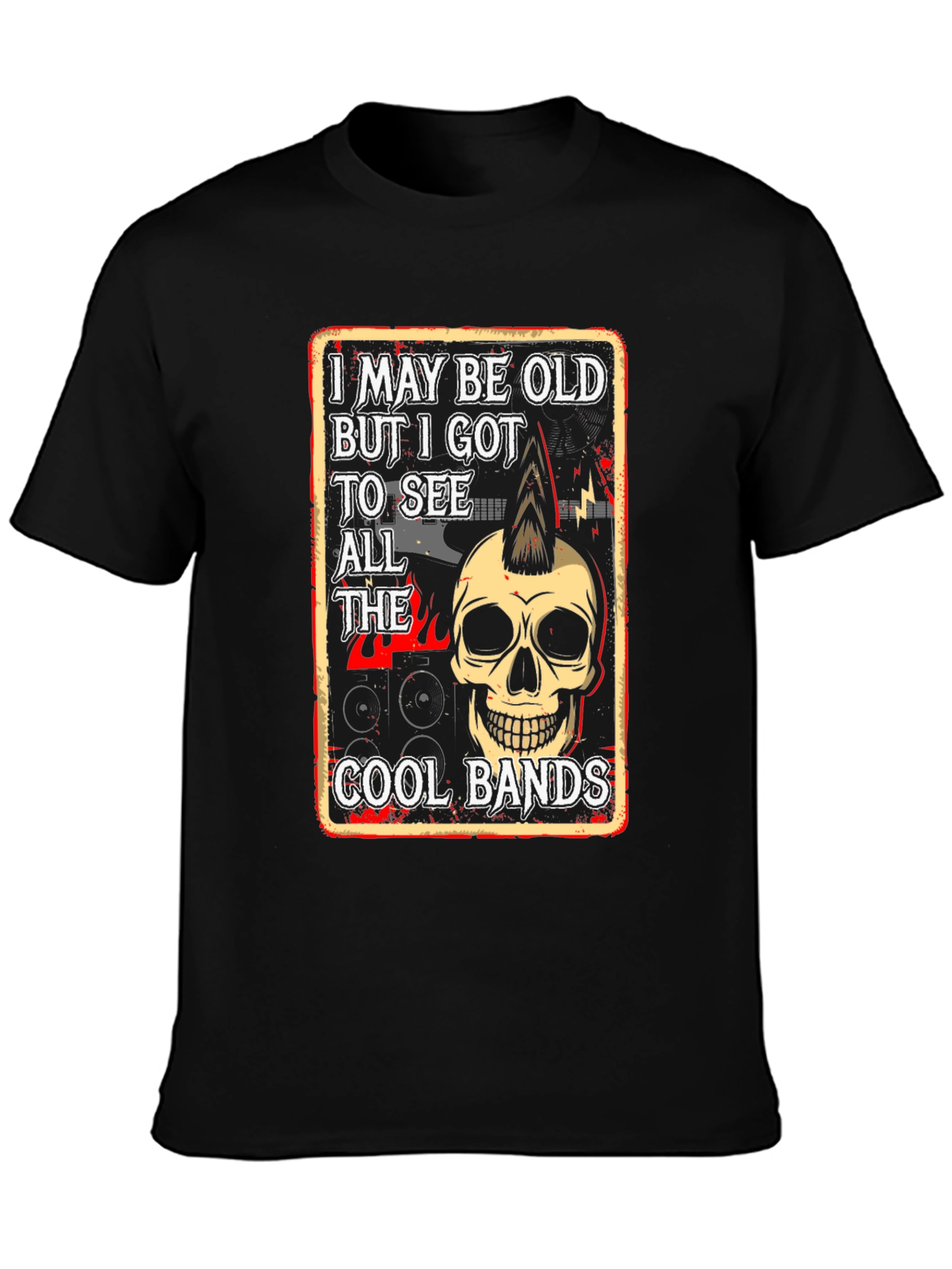 Cool Bands Graphic Tee - Punk Rock Skull