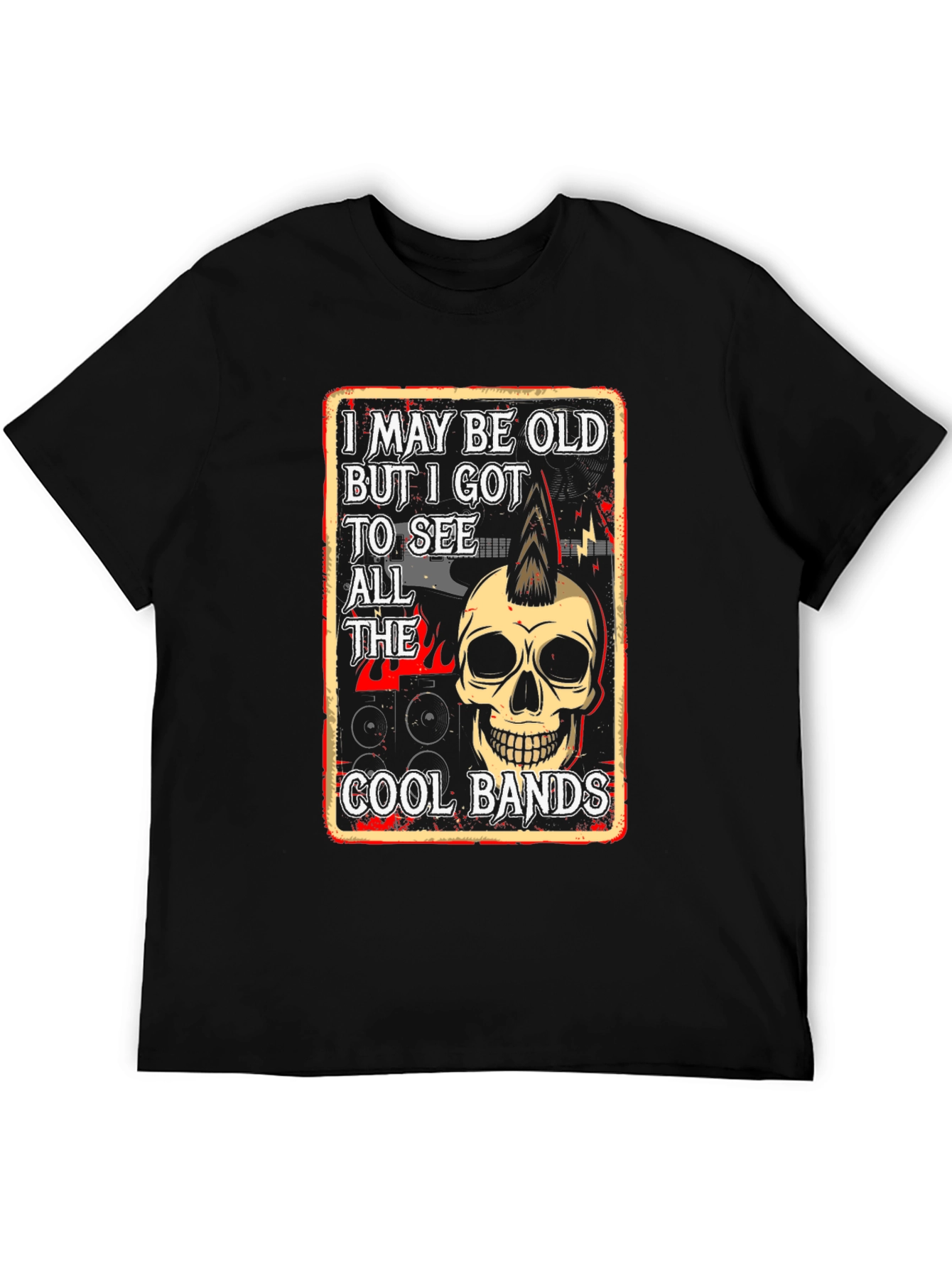 Cool Bands Graphic Tee - Punk Rock Skull