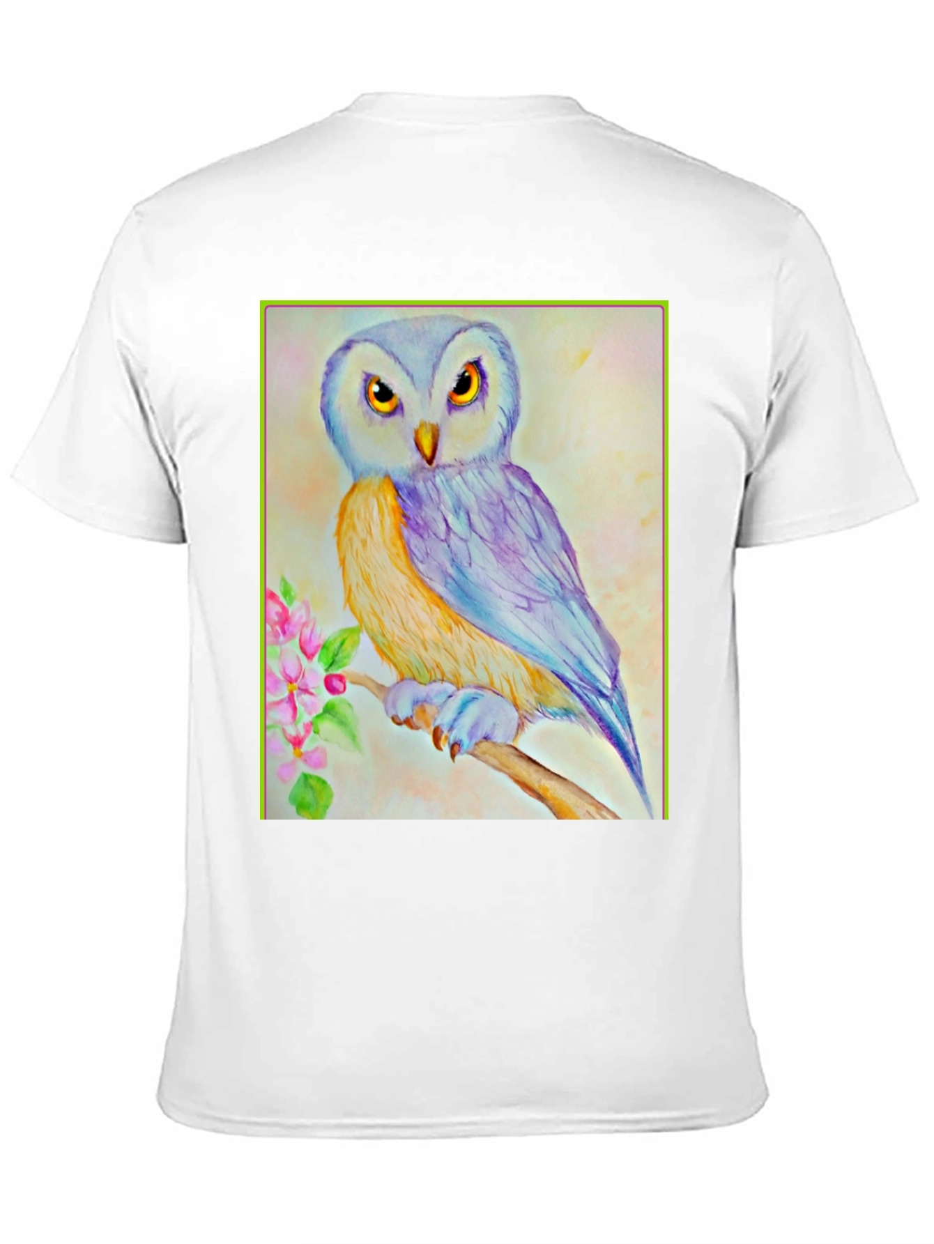 Owl Art Print Graphic Tee - Unisex Black T-Shirt