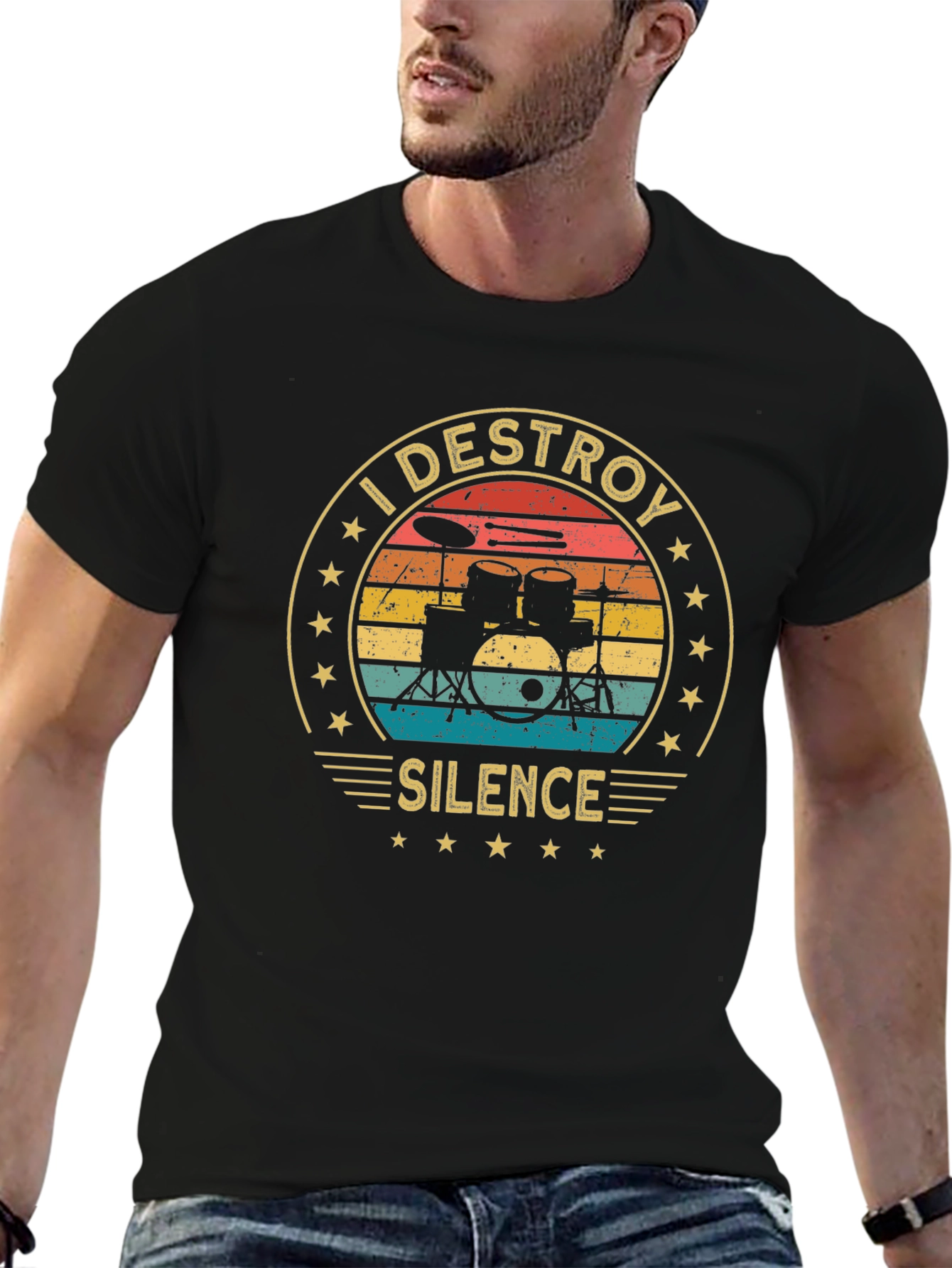 I Destroy Silence Drummer T-Shirt