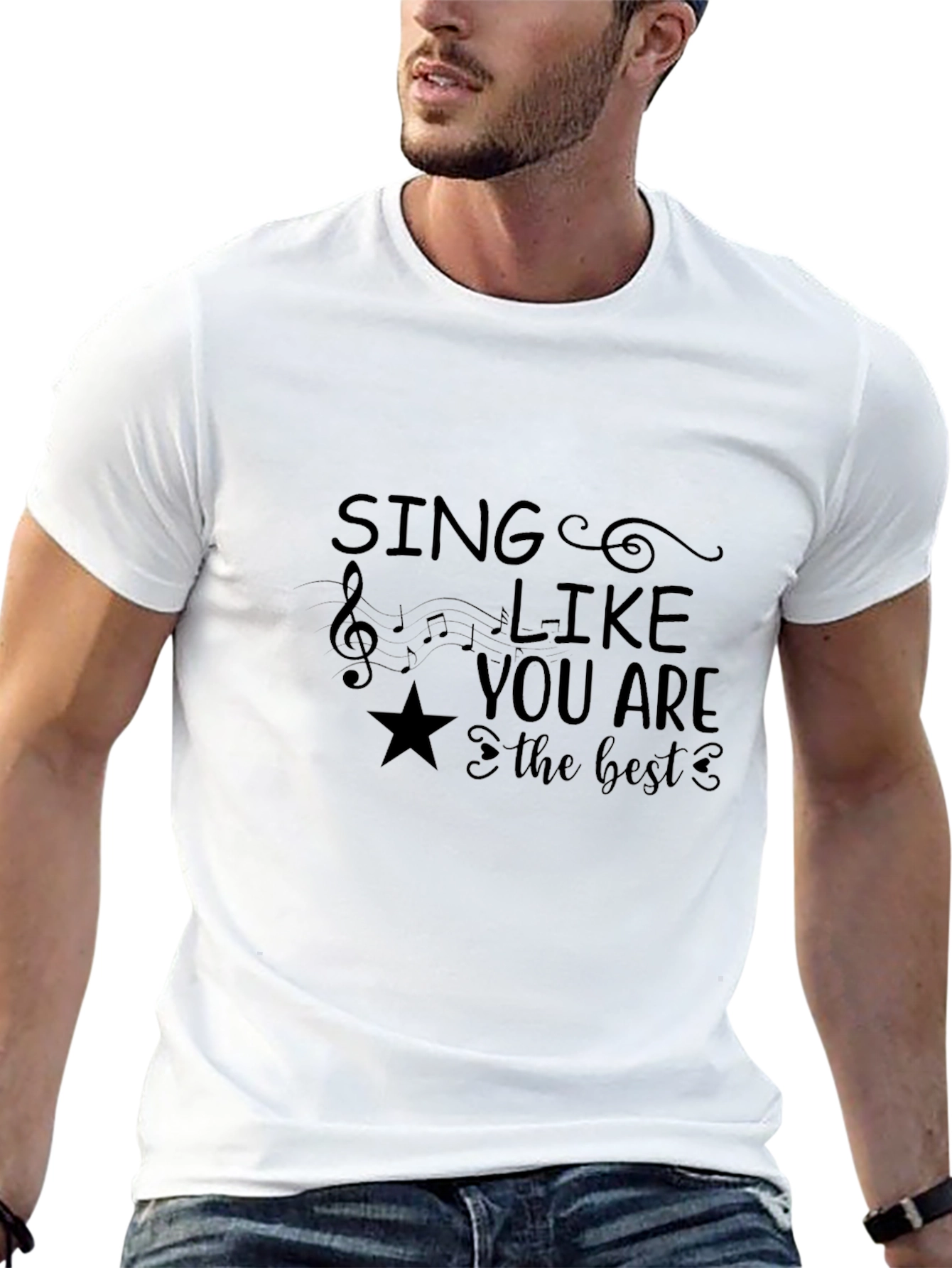 Sing Like You Are the Best Black Graphic Tee