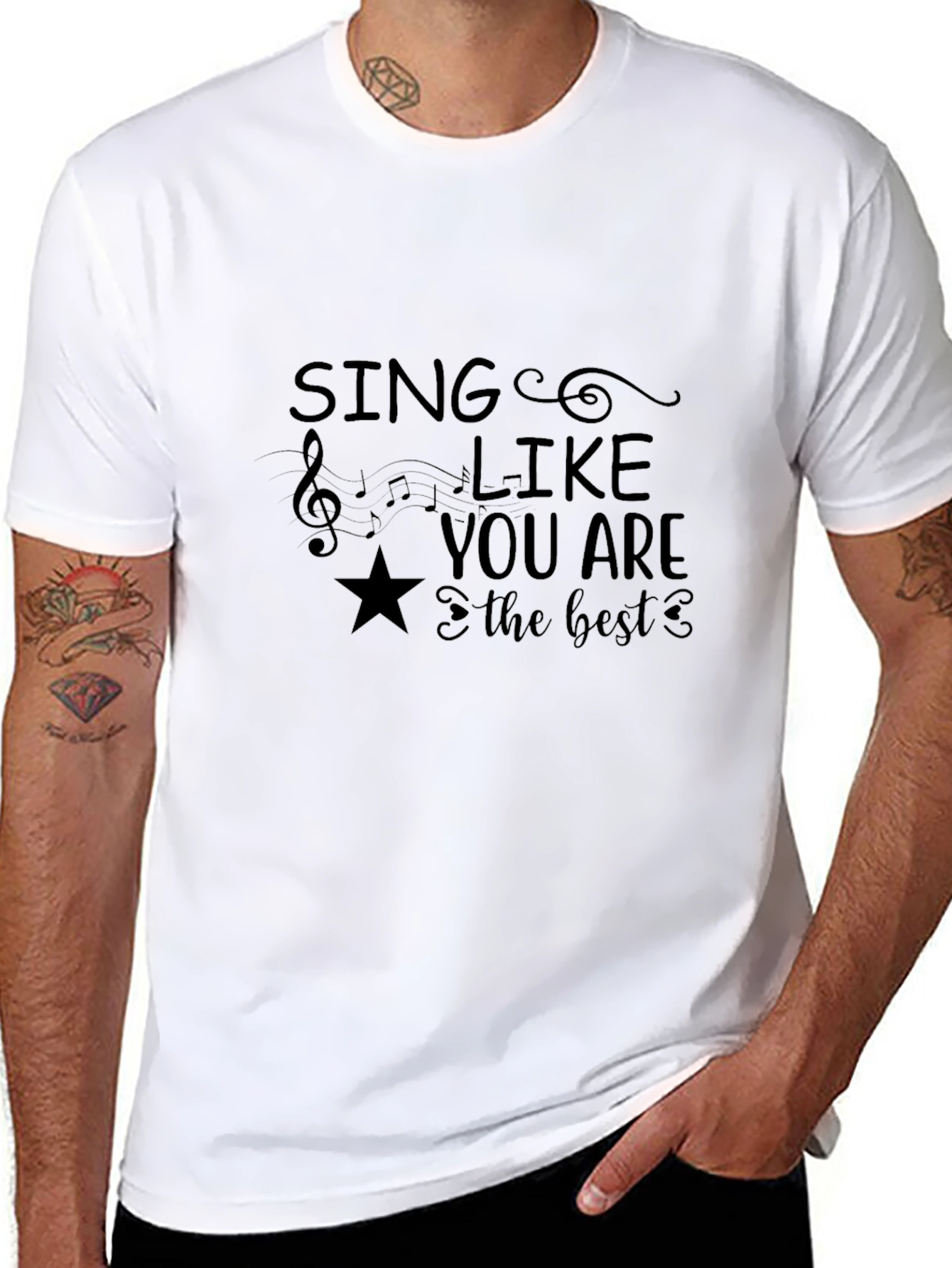 Sing Like You Are the Best Black Graphic Tee