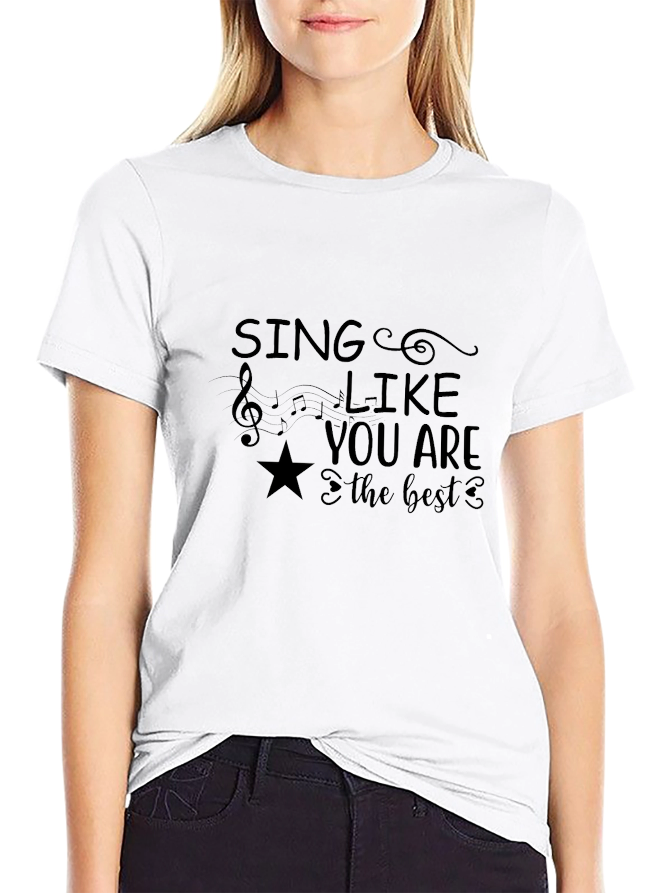 Sing Like You Are the Best Black Graphic Tee