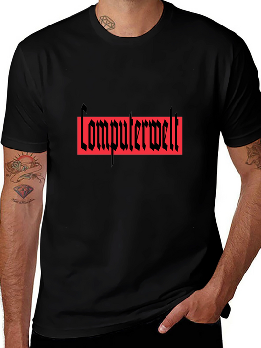 Computerwelt Graphic T-Shirt - Black Crew Neck Tee