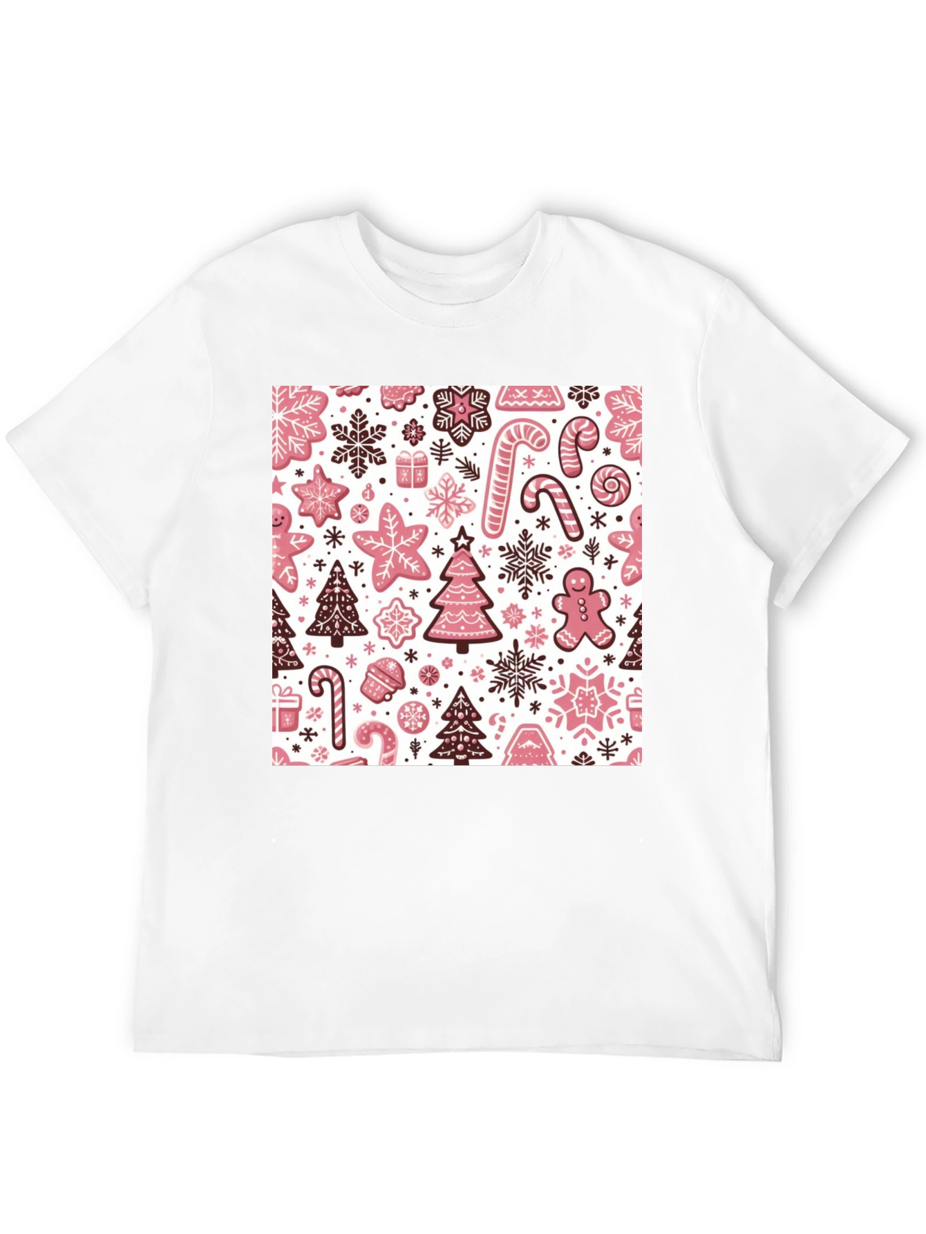 Festive Gingerbread Holiday Pattern Tee