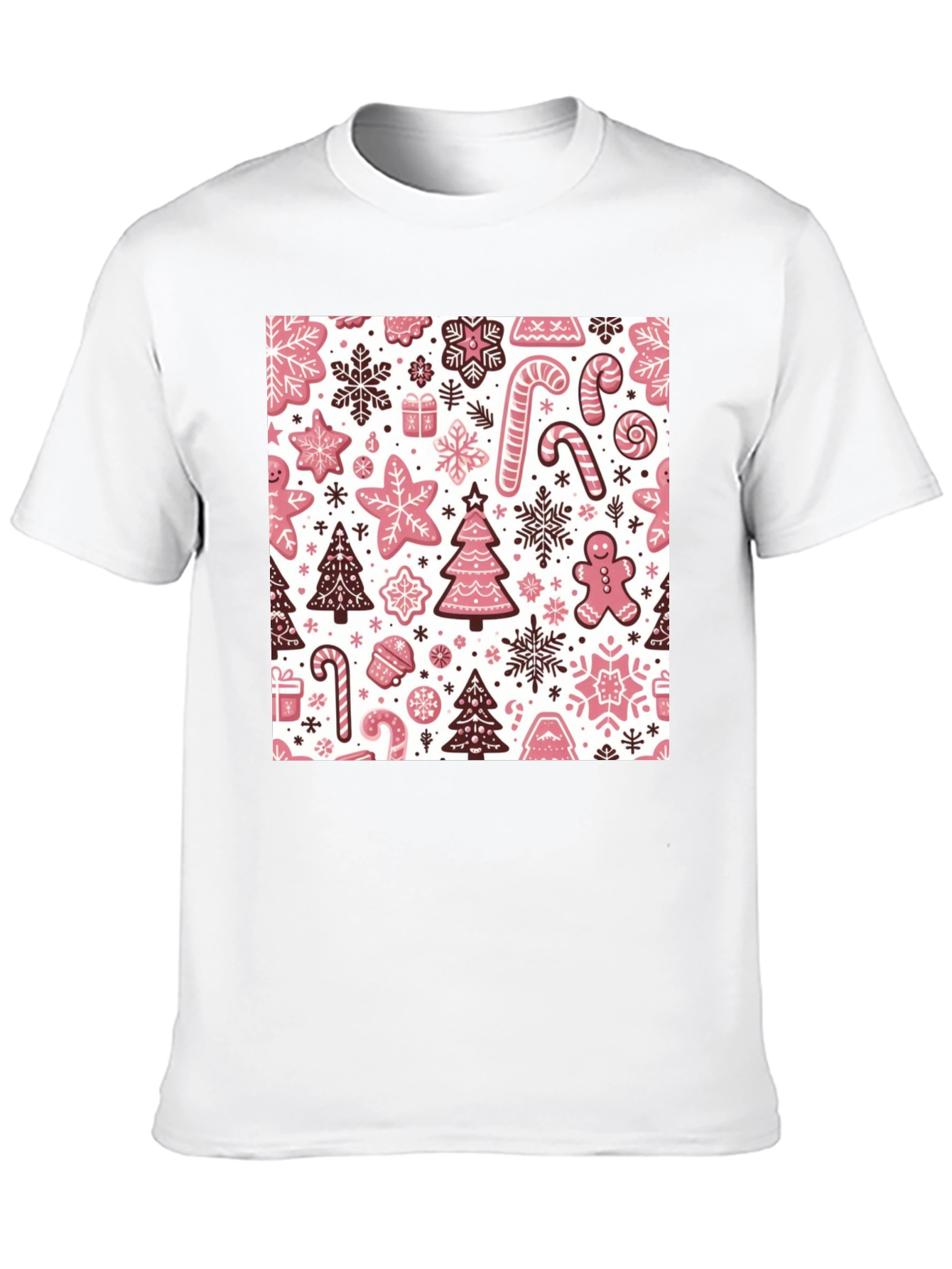 Festive Gingerbread Holiday Pattern Tee