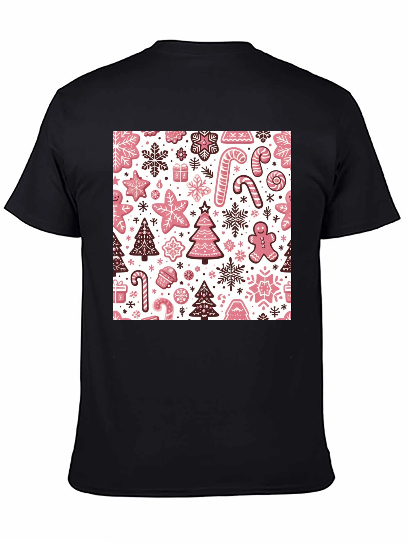 Festive Gingerbread Holiday Pattern Tee