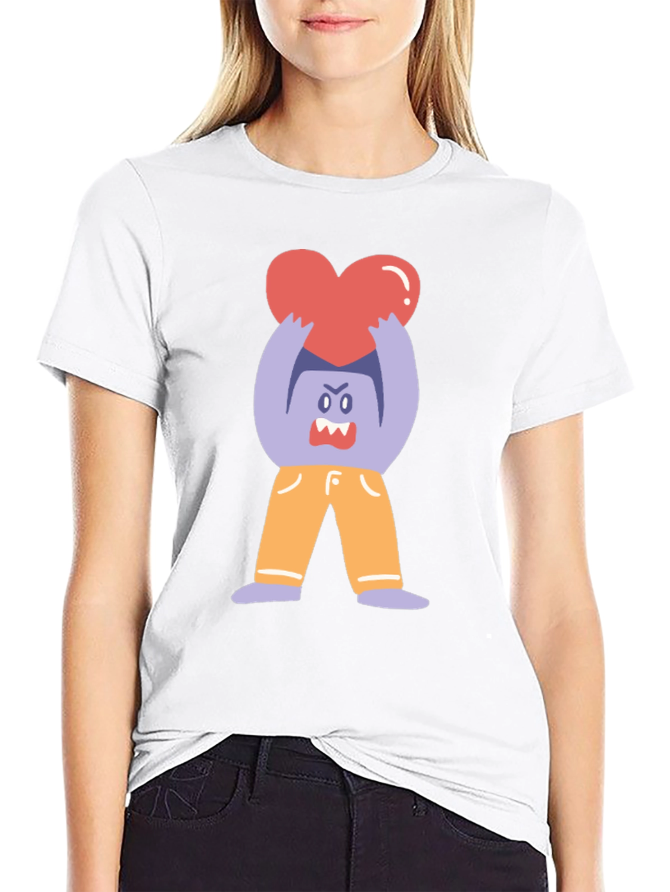 Monster Heart Graphic Tee - Soft Cotton Blend