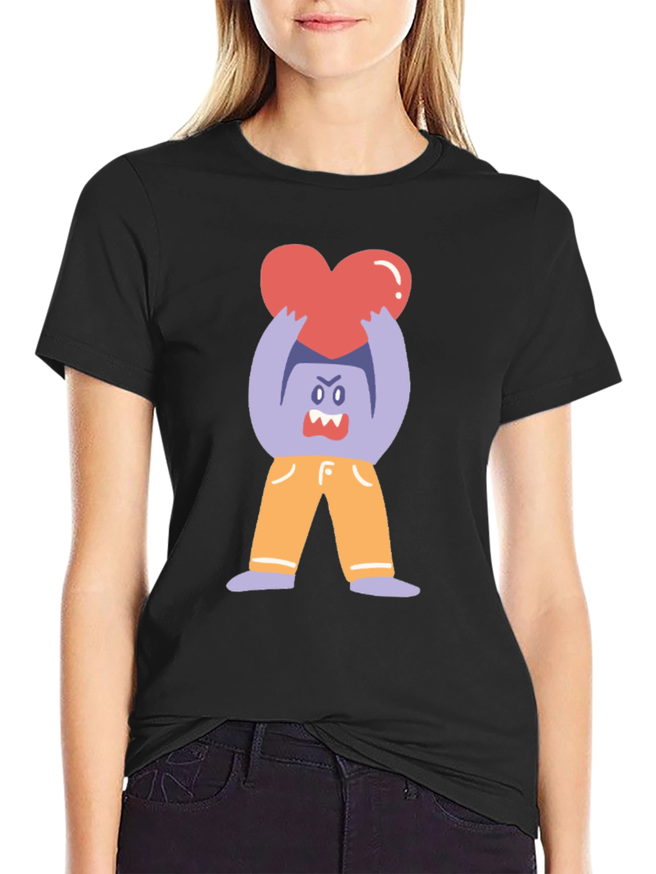 Monster Heart Graphic Tee - Soft Cotton Blend
