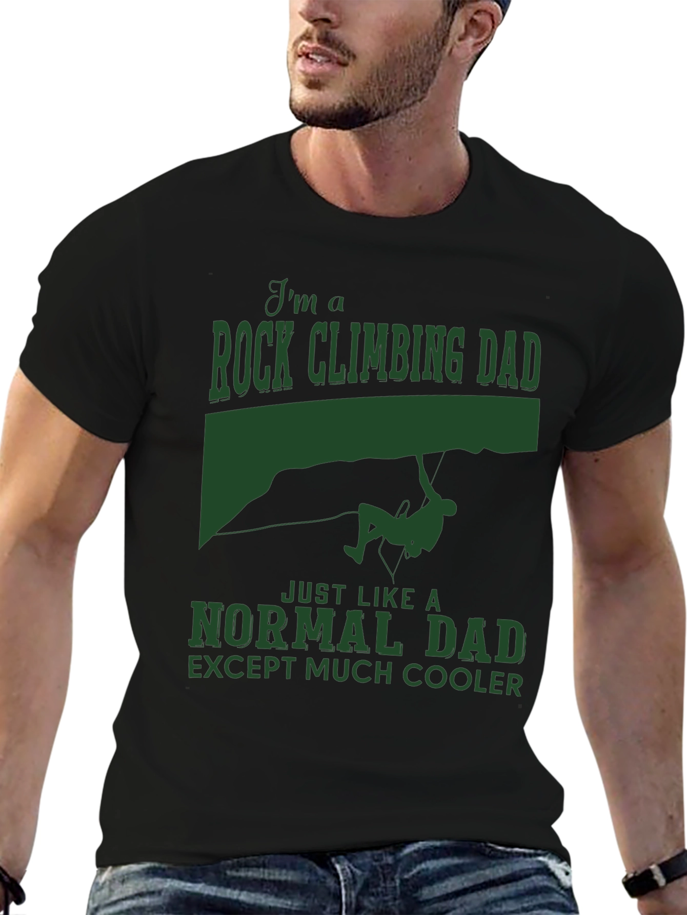 Rock Climbing Dad T-Shirt: Cool Fathers Day Gift