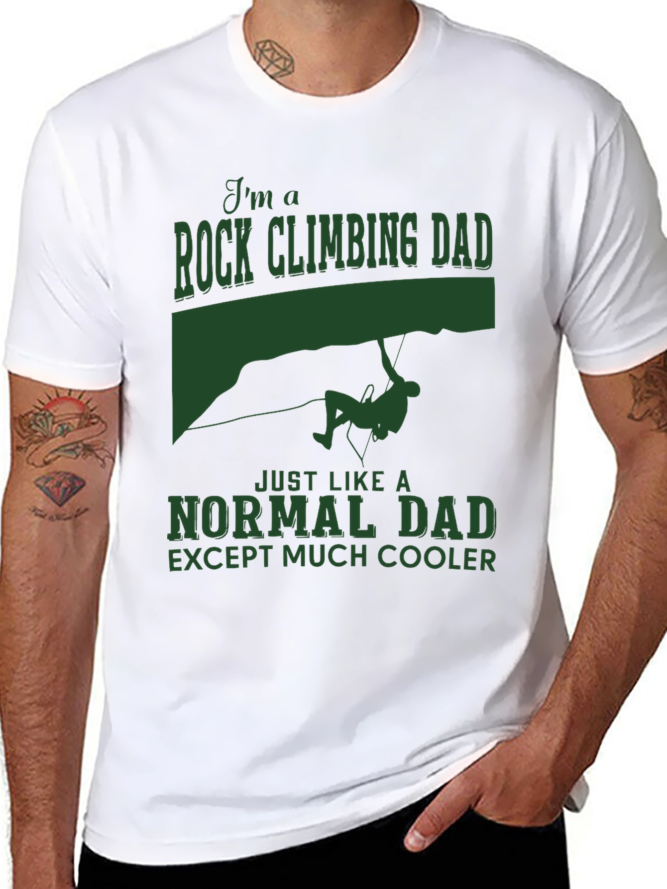 Rock Climbing Dad T-Shirt: Cool Fathers Day Gift