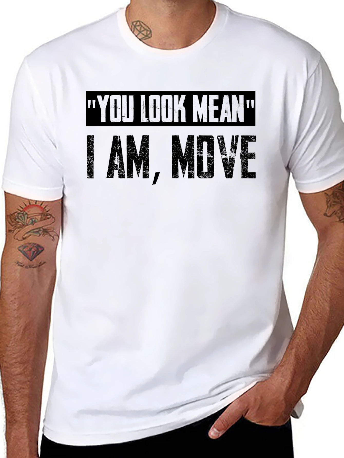 You Look Mean Move Mens Black T-Shirt