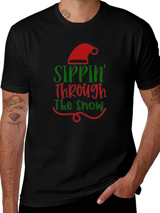 Sippin Through the Snow Christmas Tee