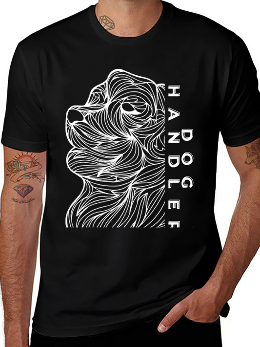 Dog Handler Graphic Tee - Abstract Dog Lovers Gift