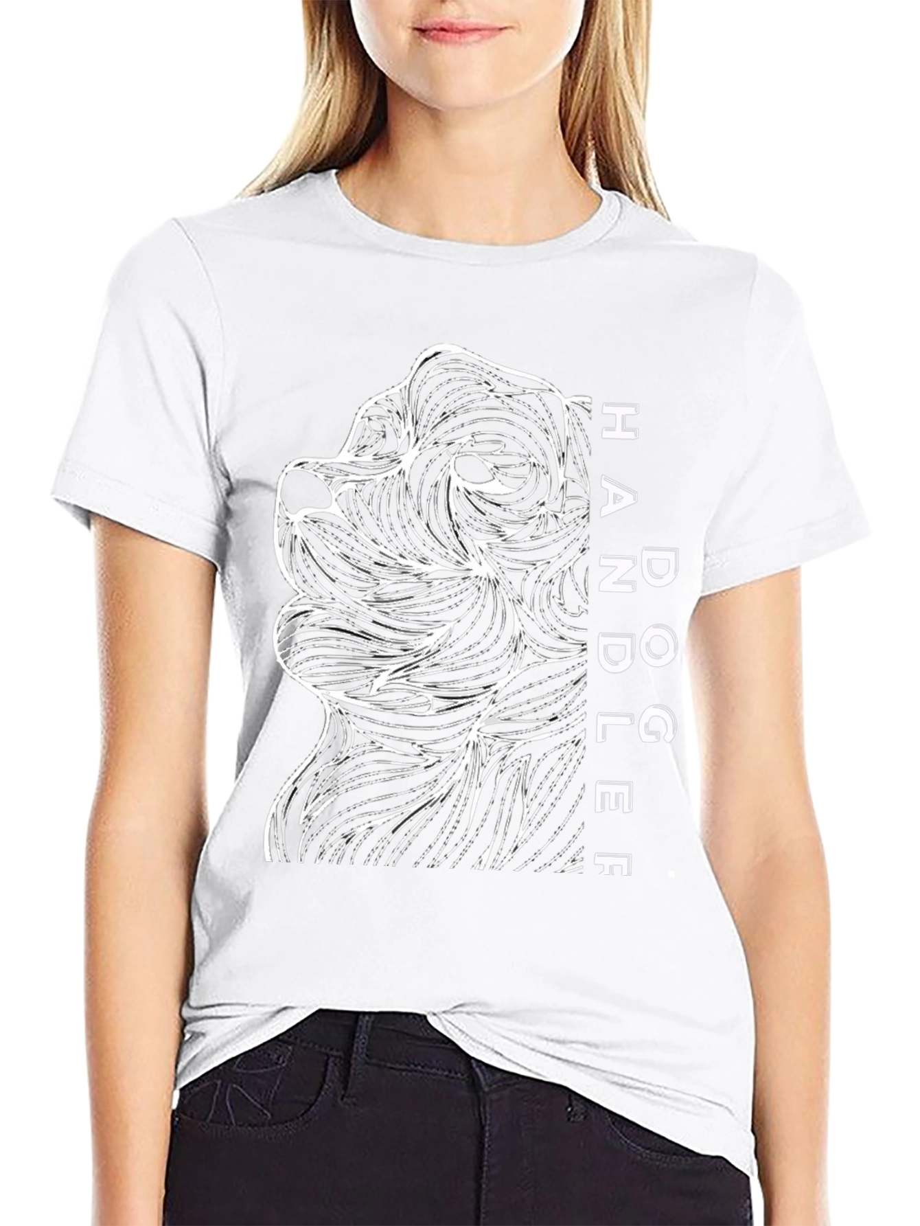 Dog Handler Graphic Tee - Abstract Dog Lovers Gift