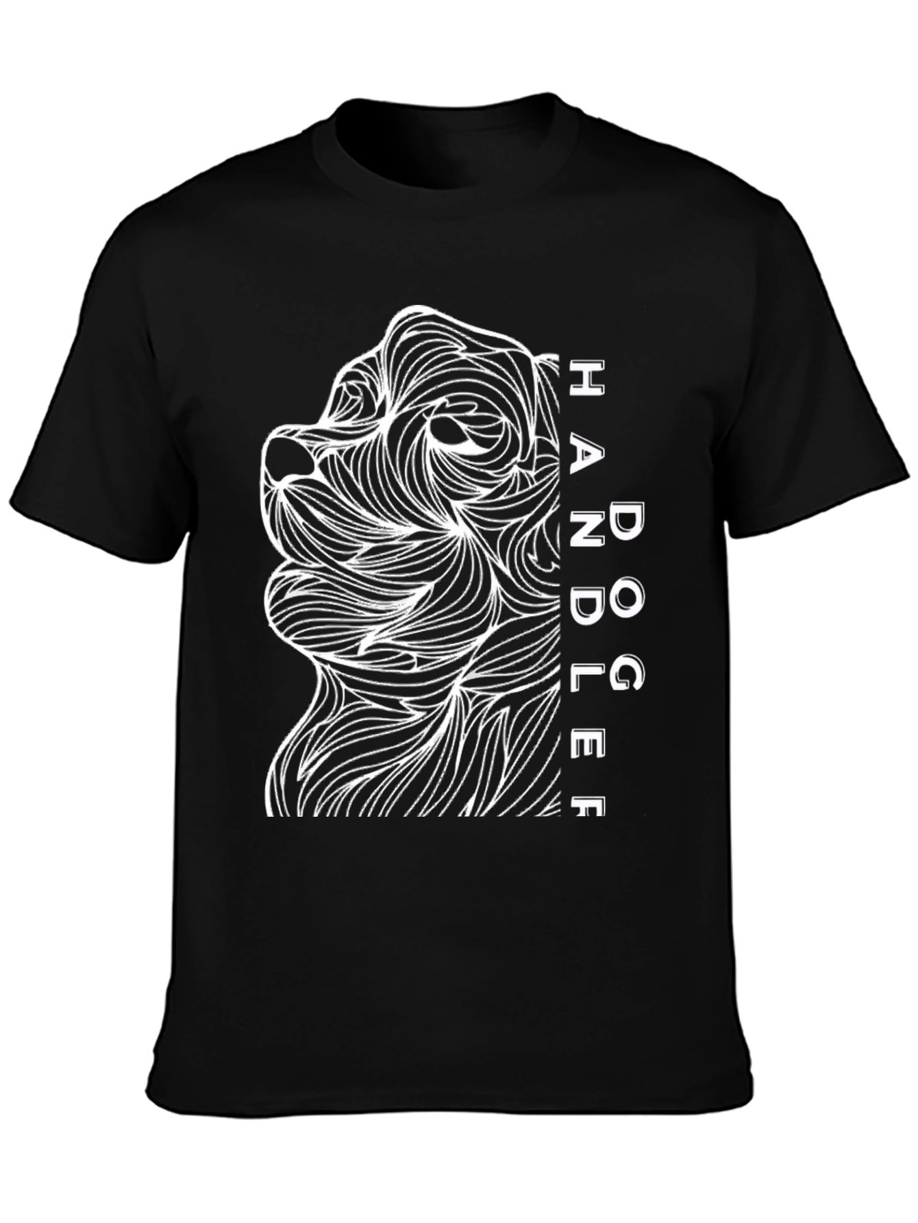 Dog Handler Graphic Tee - Abstract Dog Lovers Gift