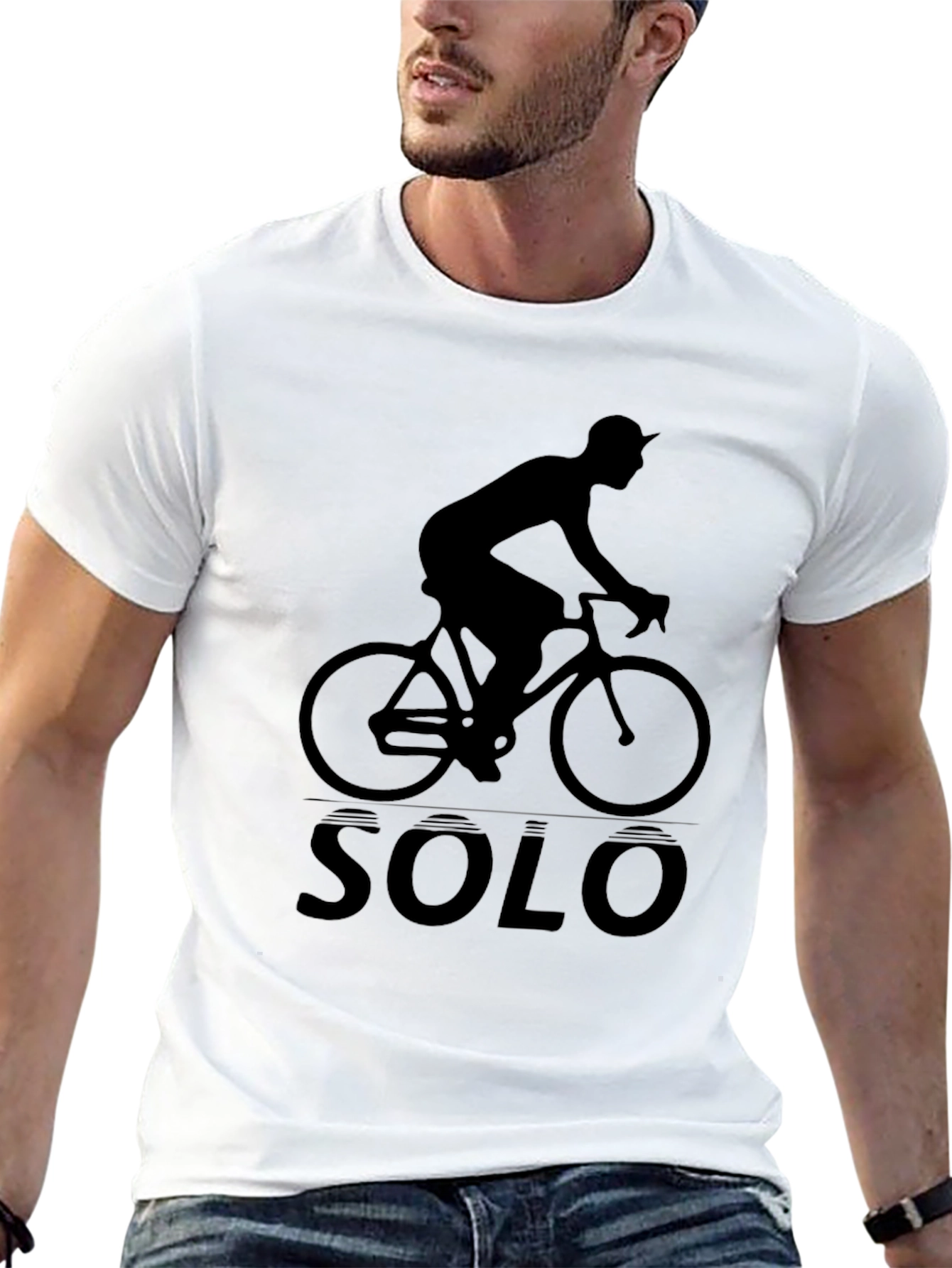 Solo Cyclist Graphic T-Shirt - Black