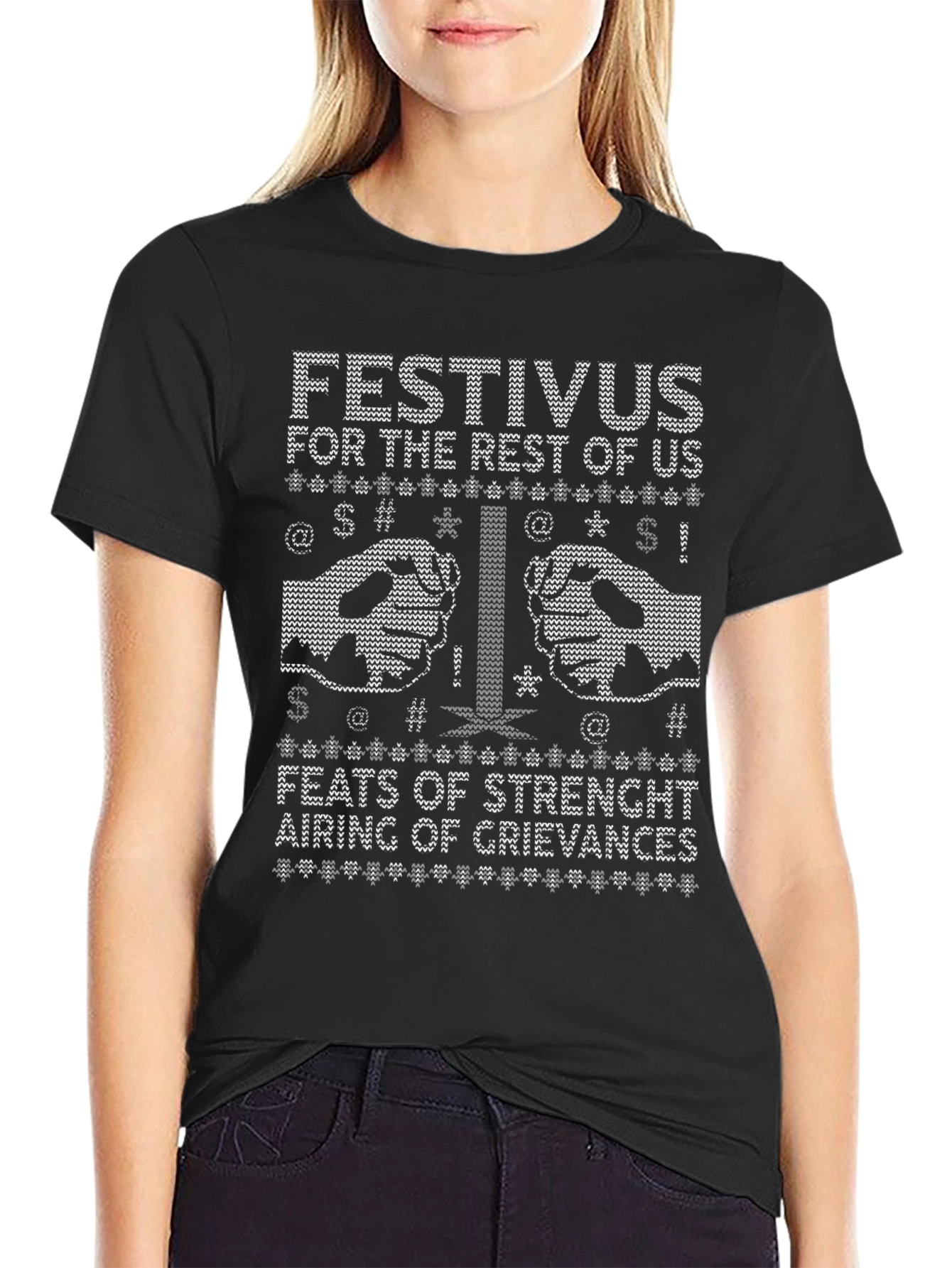 Festivus Ugly Christmas Sweater Style T-Shirt