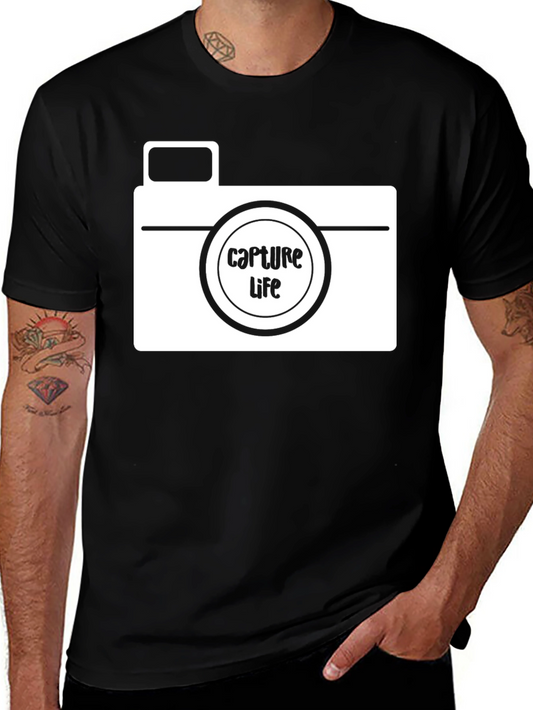 Capture Life Camera Graphic Tee - Black