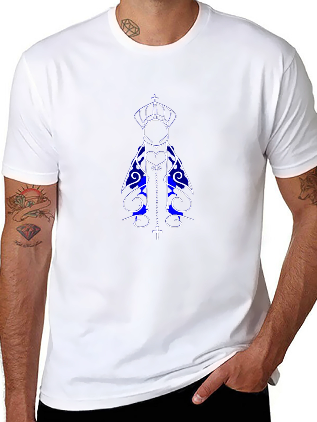 Virgin Mary Graphic Tee - Stylish Religious Apparel