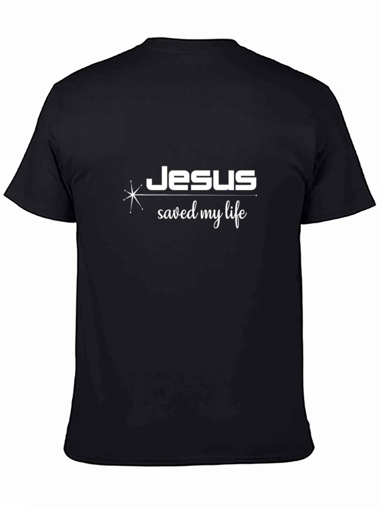 Jesus Saved My Life Black T-Shirt