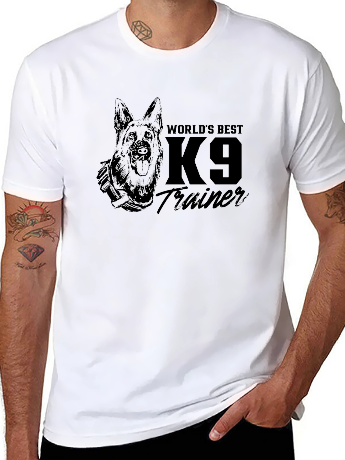 Worlds Best K9 Trainer Dog Graphic T-Shirt
