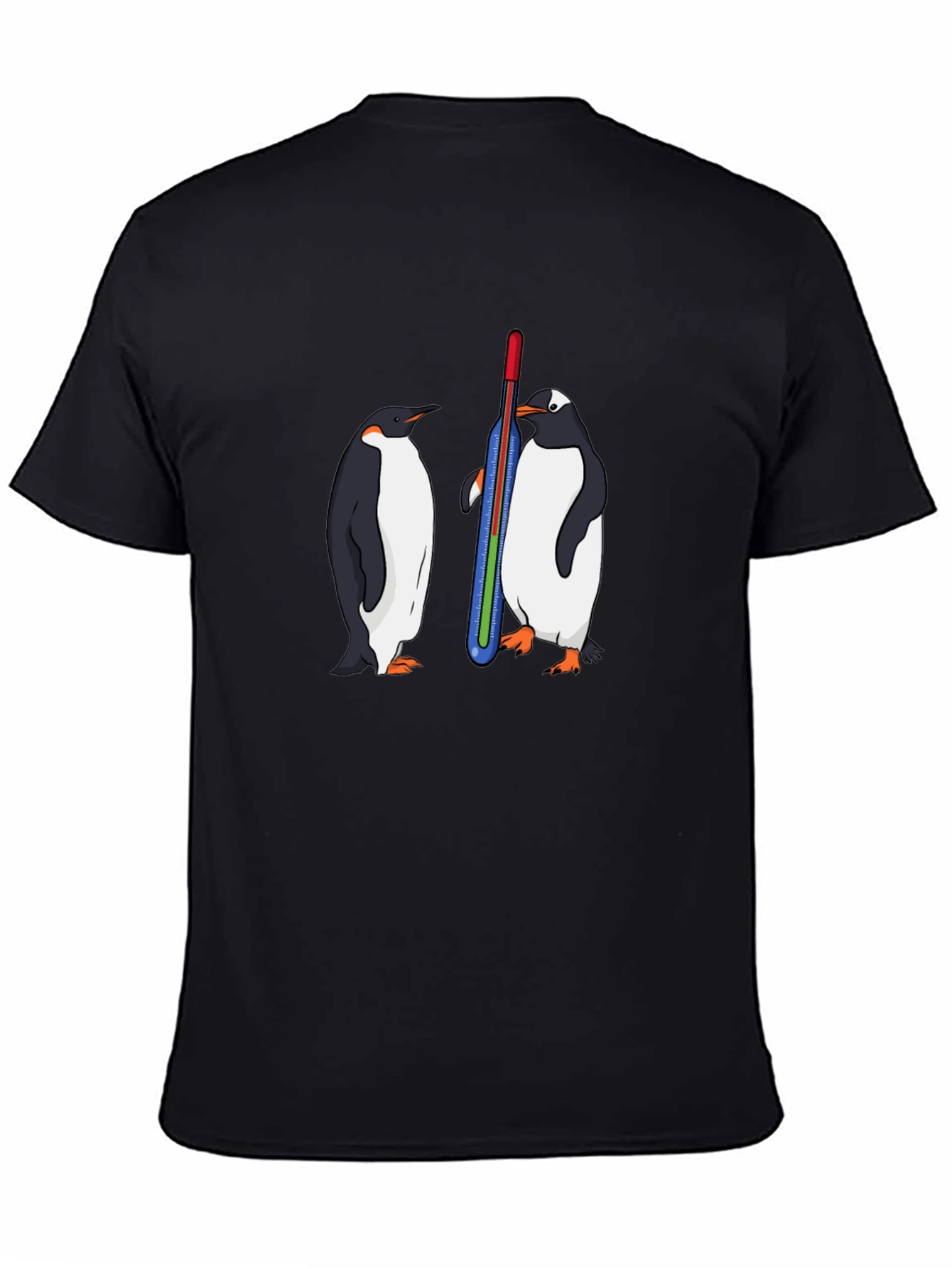 Penguin Thermometer Graphic Tee - Cool Animal Design