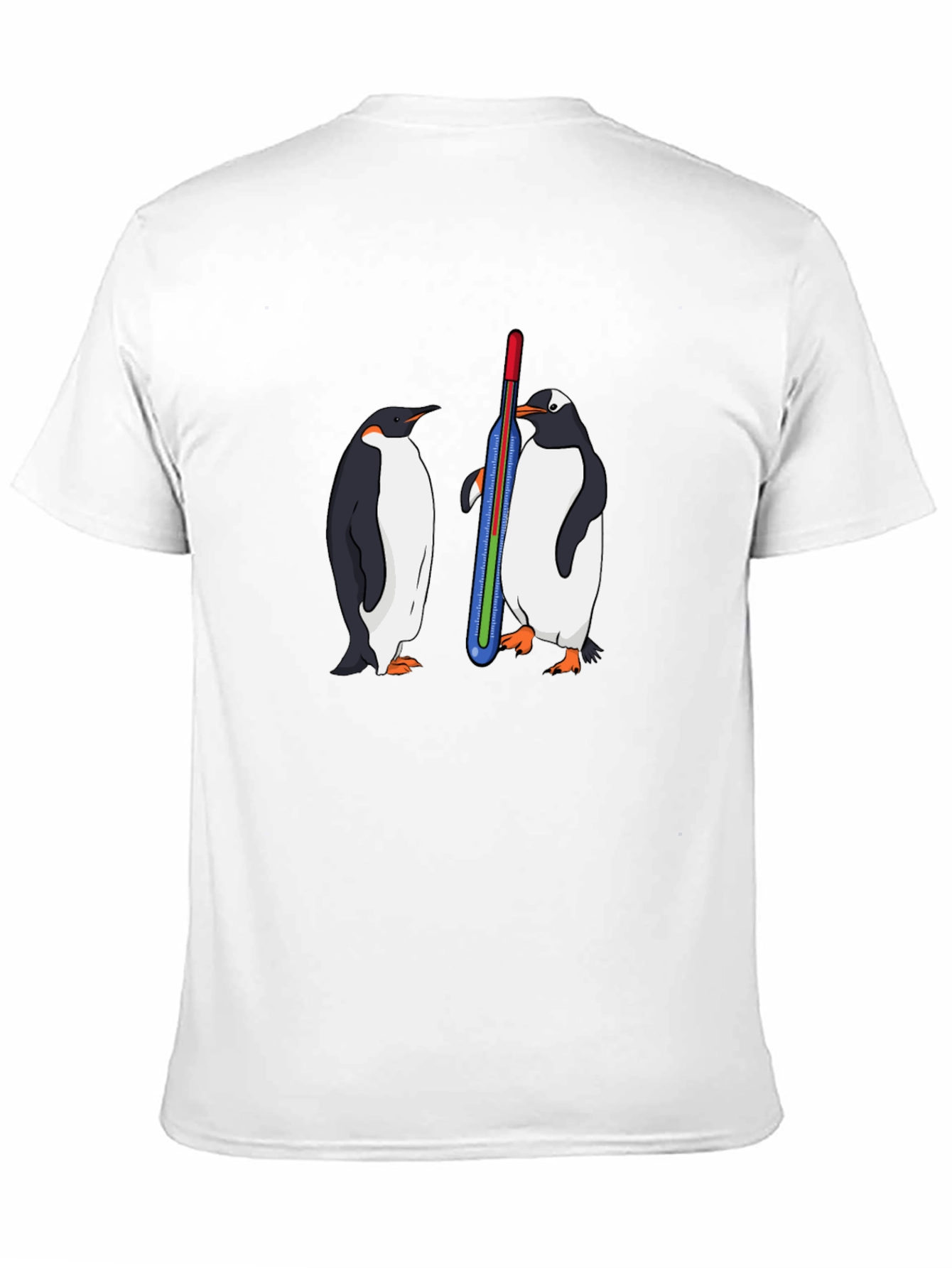 Penguin Thermometer Graphic Tee - Cool Animal Design