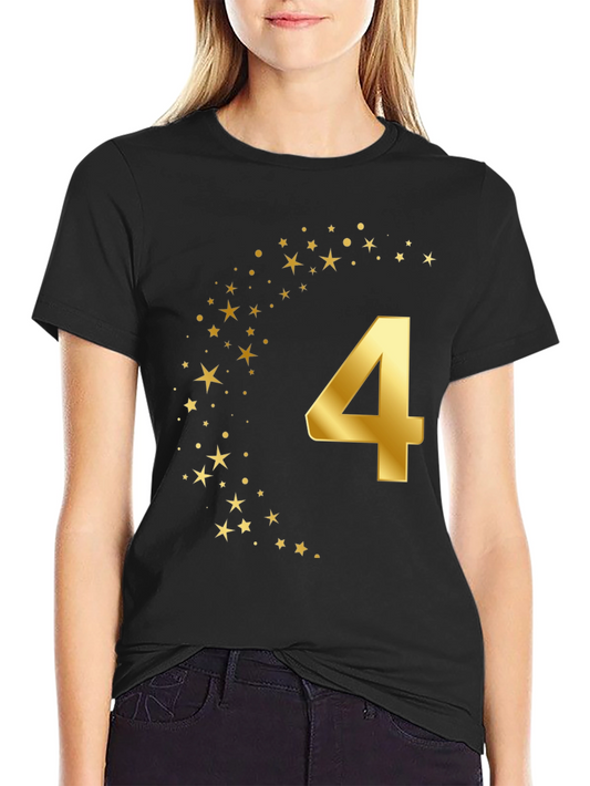 Golden Number Four Starry Tee