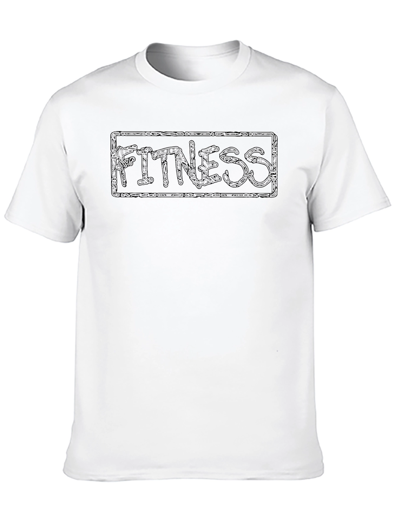 Fitness Graphic Tee - Premium Black Cotton