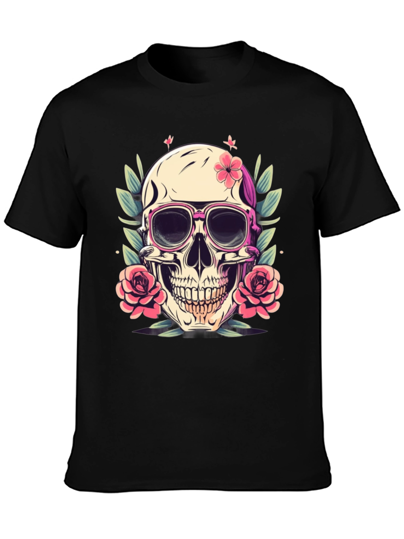 Skull & Roses T-Shirt - Edgy Summer Style