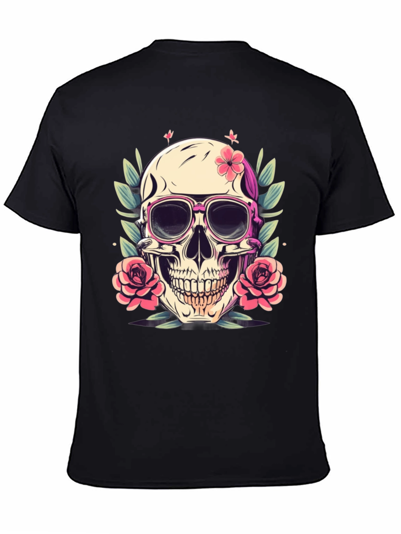 Skull & Roses T-Shirt - Edgy Summer Style
