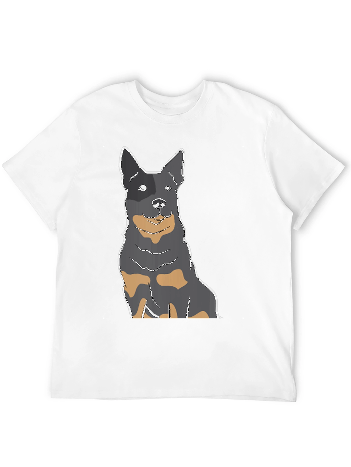 Dog Graphic T-Shirt - Black Casual Tee