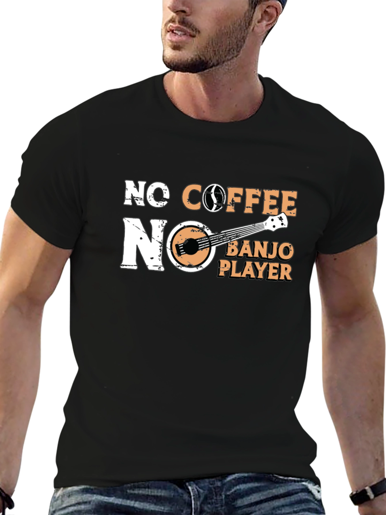 No Coffee No Banjo Player - Graphic Tee