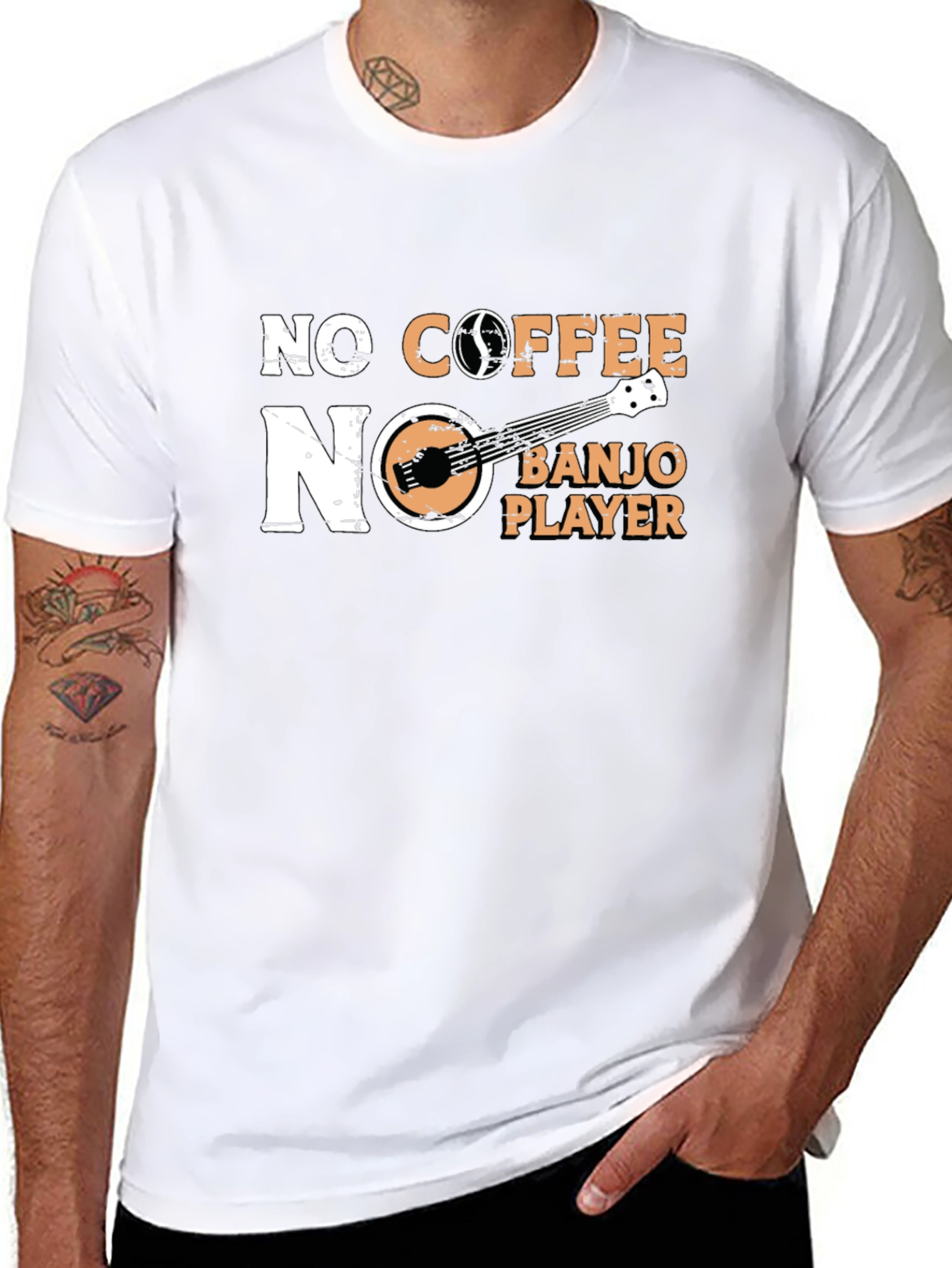 No Coffee No Banjo Player - Graphic Tee