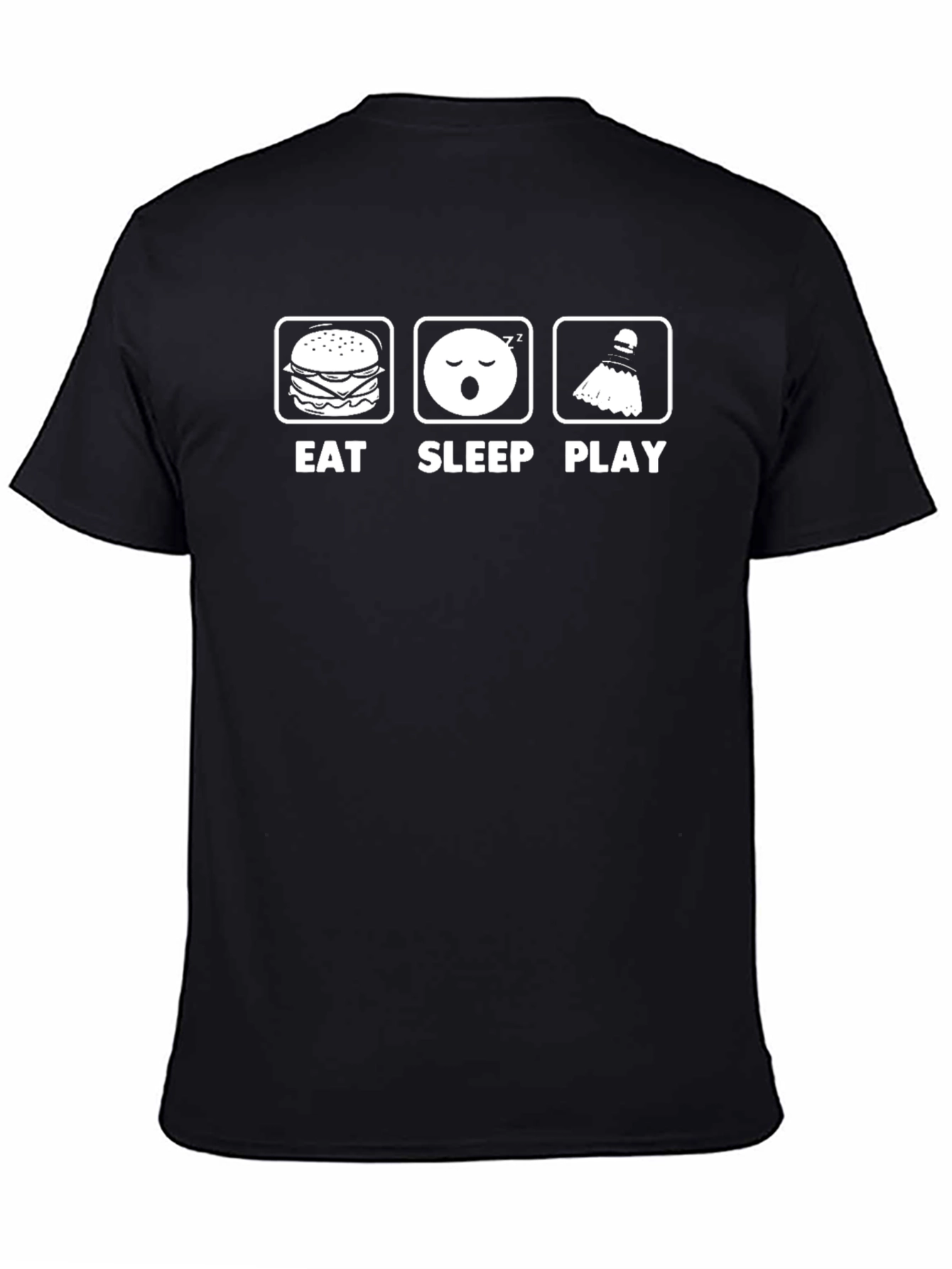 Eat Sleep Play Black T-Shirt