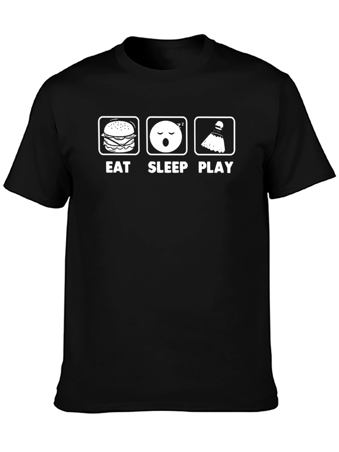 Eat Sleep Play Black T-Shirt